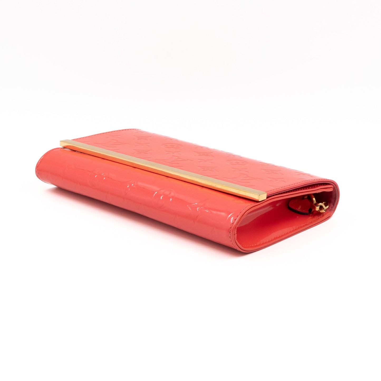 Ana Clutch Vernis Rose Litchi