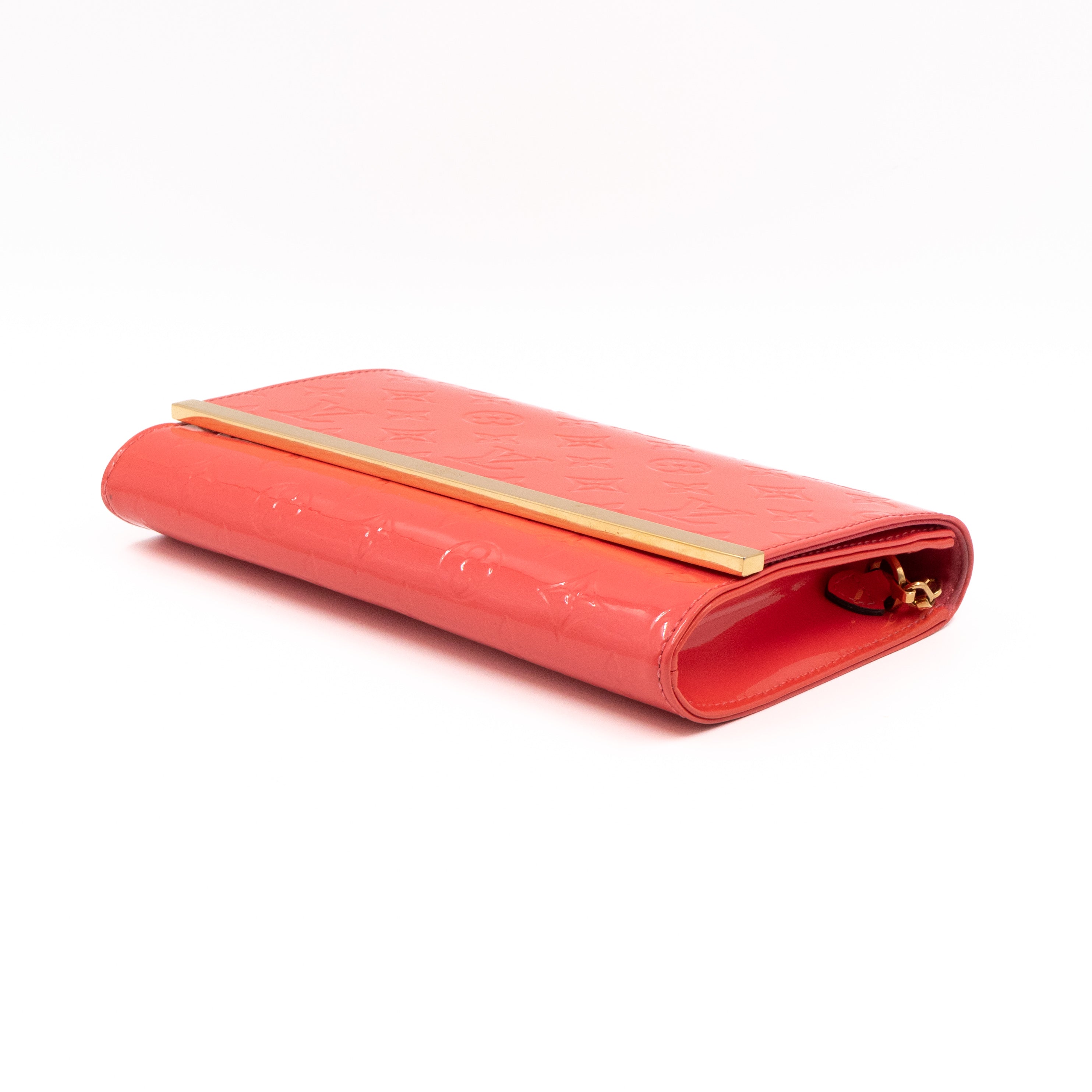 Ana Clutch Vernis Rose Litchi