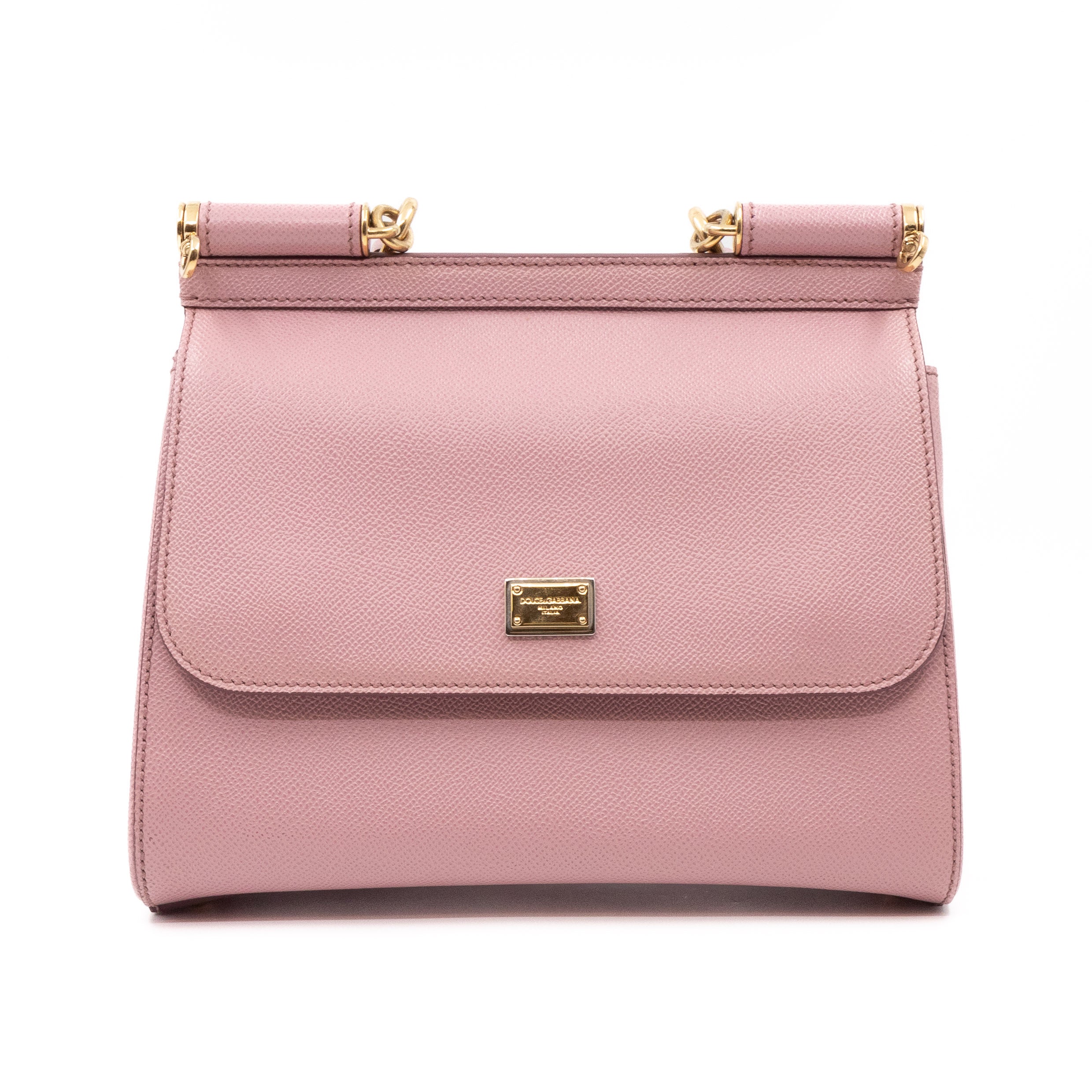 Sicily Medium Dauphine Leather Light Pink