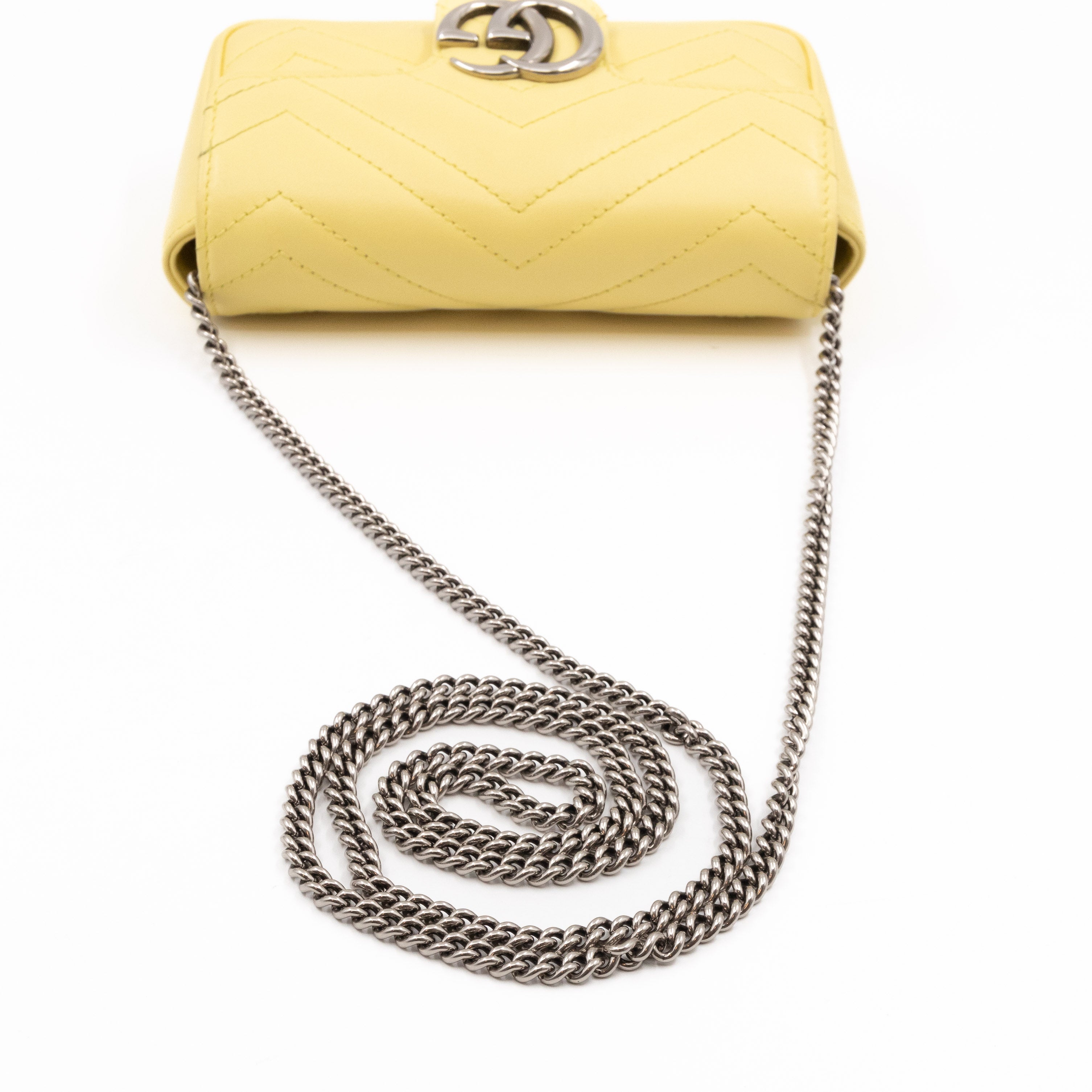 GG Marmont Flap Matelassé Super Mini Yellow