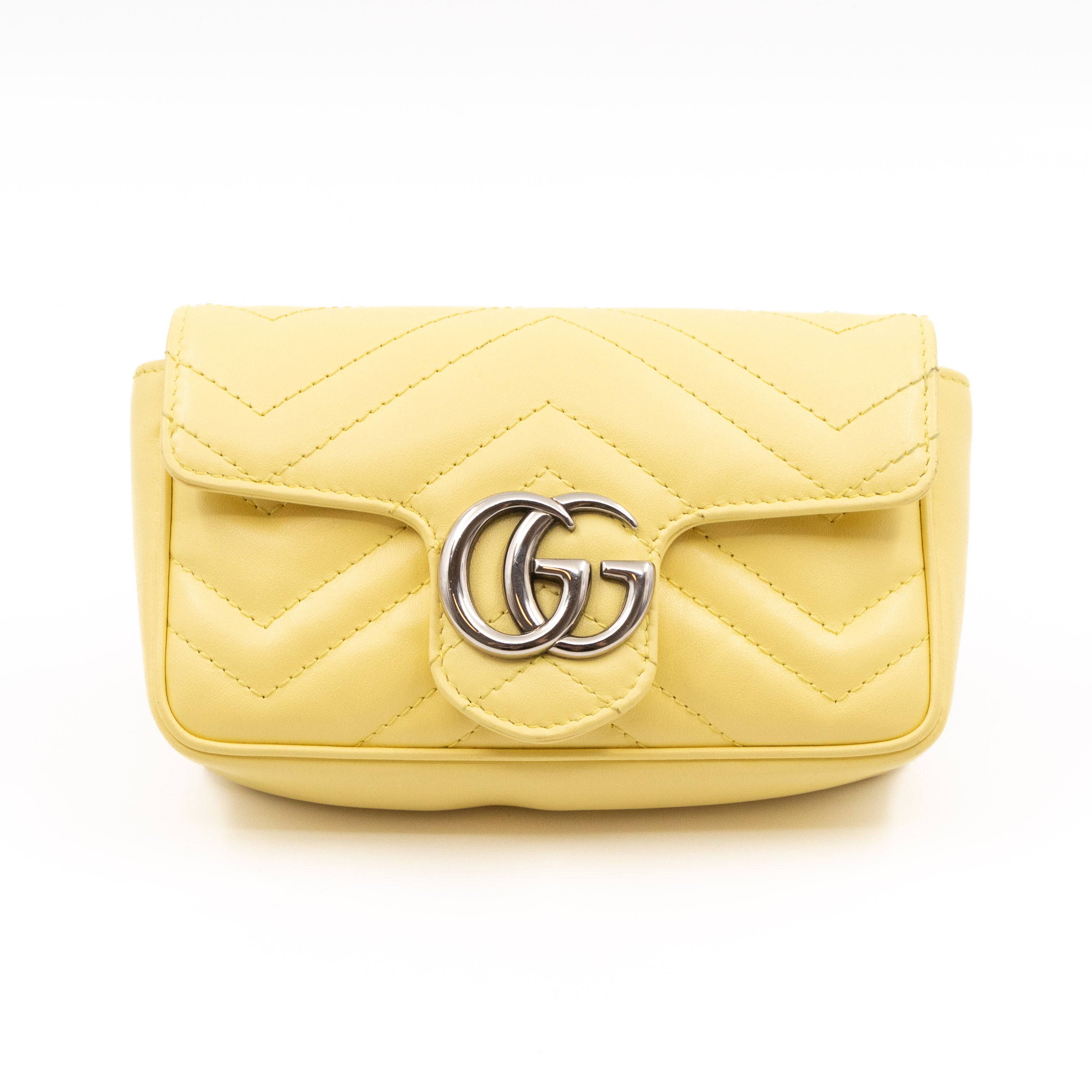 GG Marmont Flap Matelassé Super Mini Yellow
