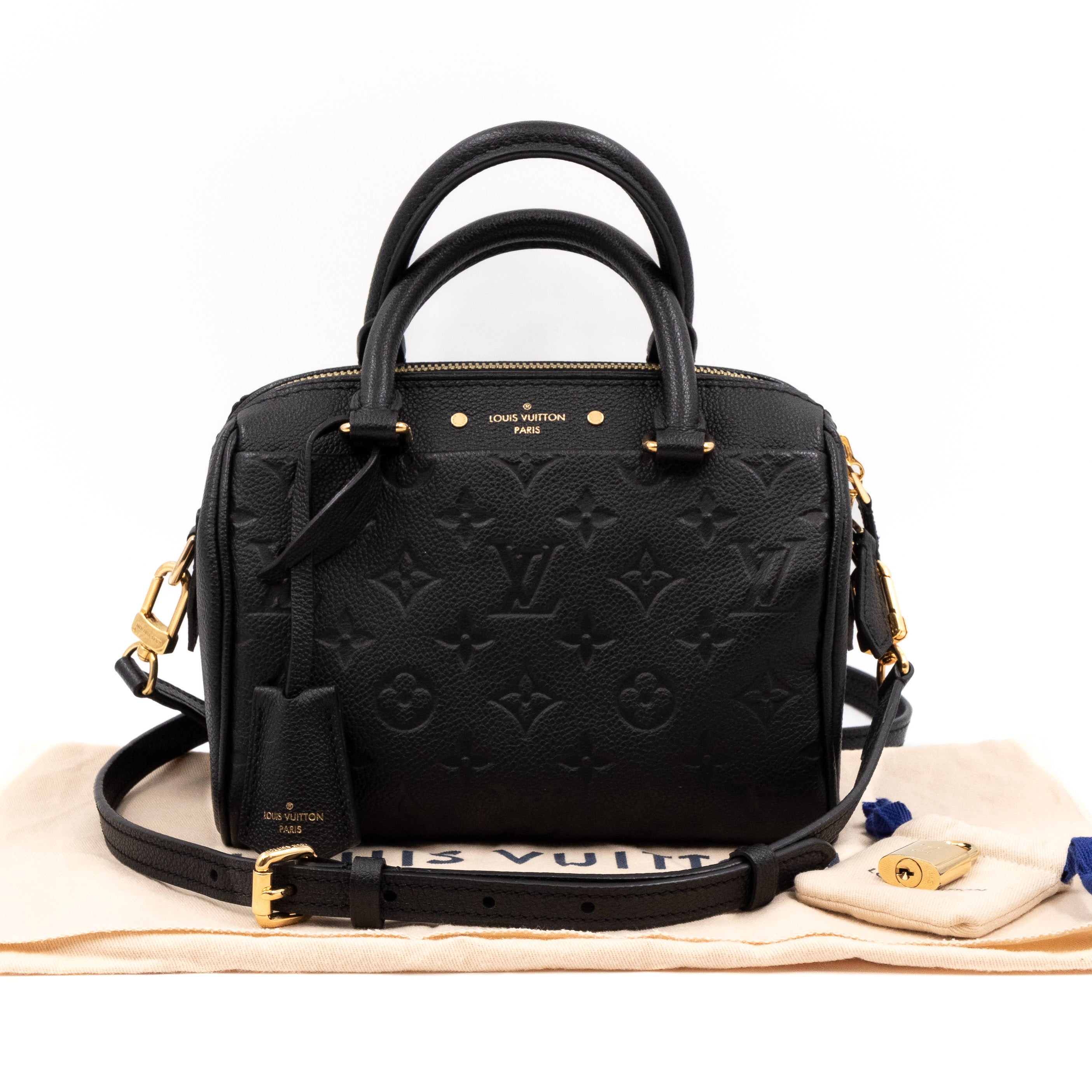 Louis Vuitton Noir Empreinte Speedy Bandouliere 25 Bag – The Closet