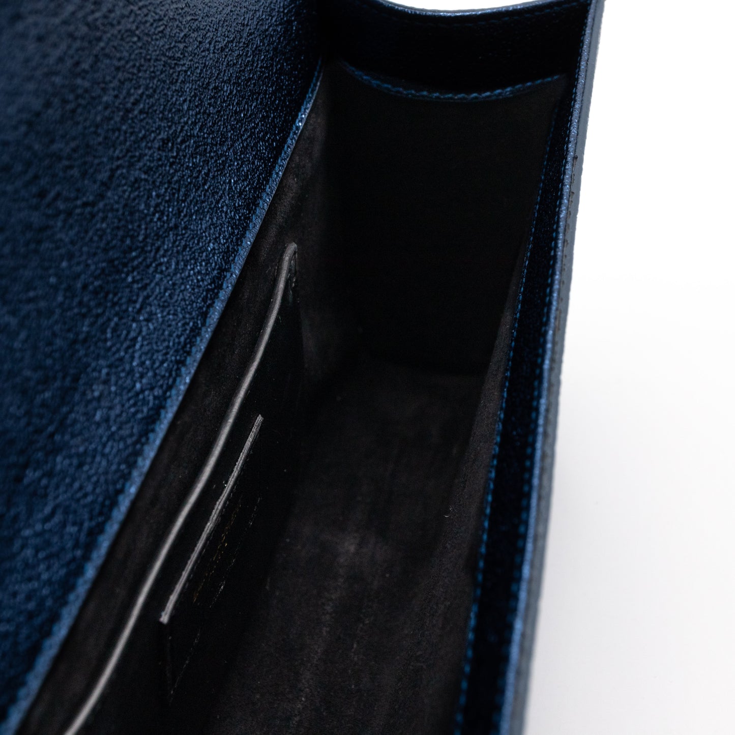 Kate Clutch Blue Metallic Glitter Leather