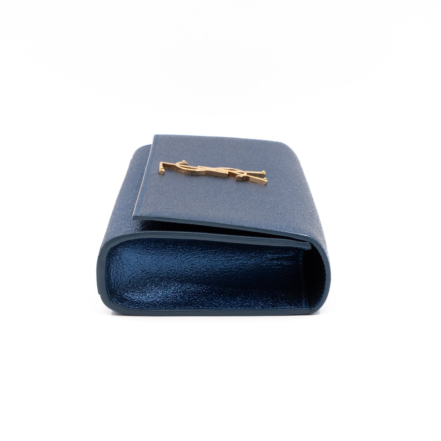 Kate Clutch Blue Metallic Glitter Leather