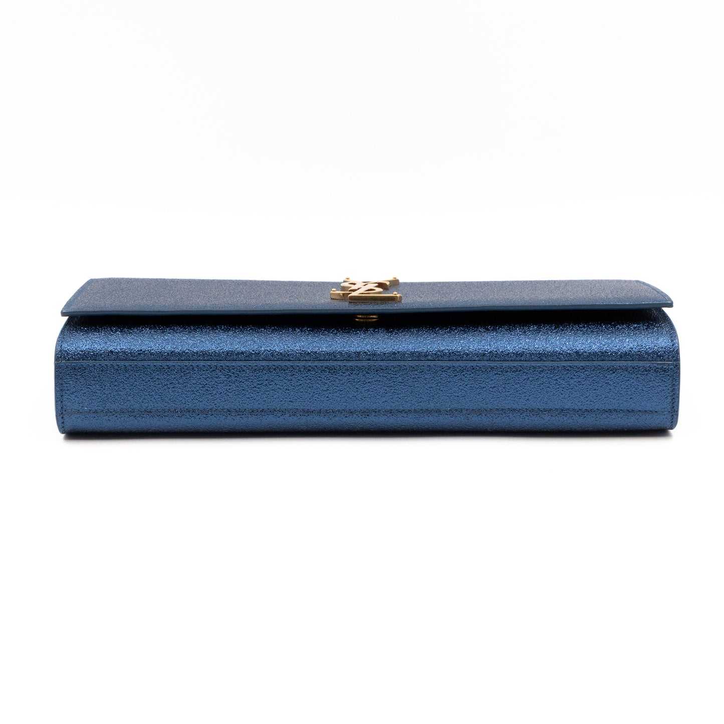 Kate Clutch Blue Metallic Glitter Leather