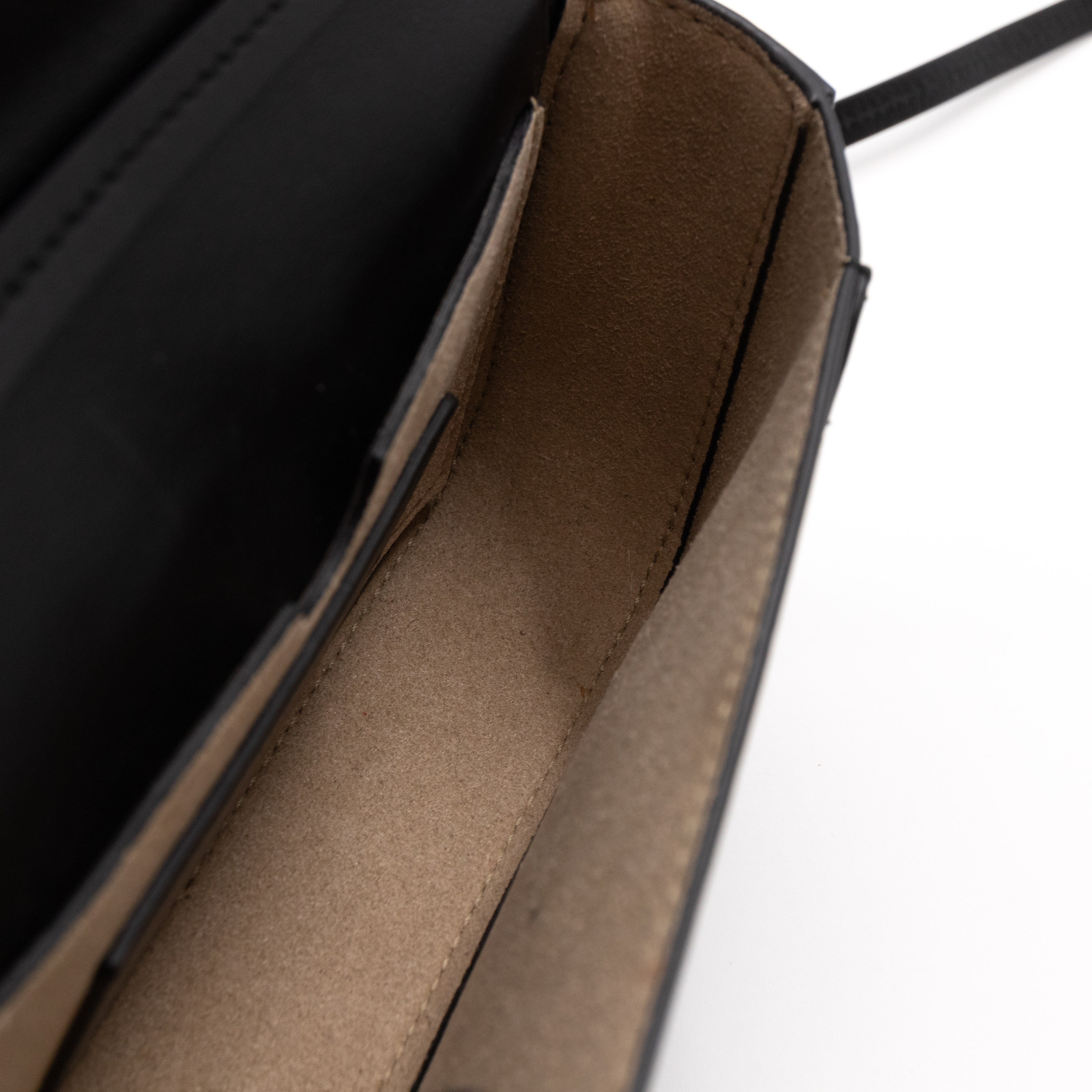 Mini Quilted Pocket Bag Black Leather