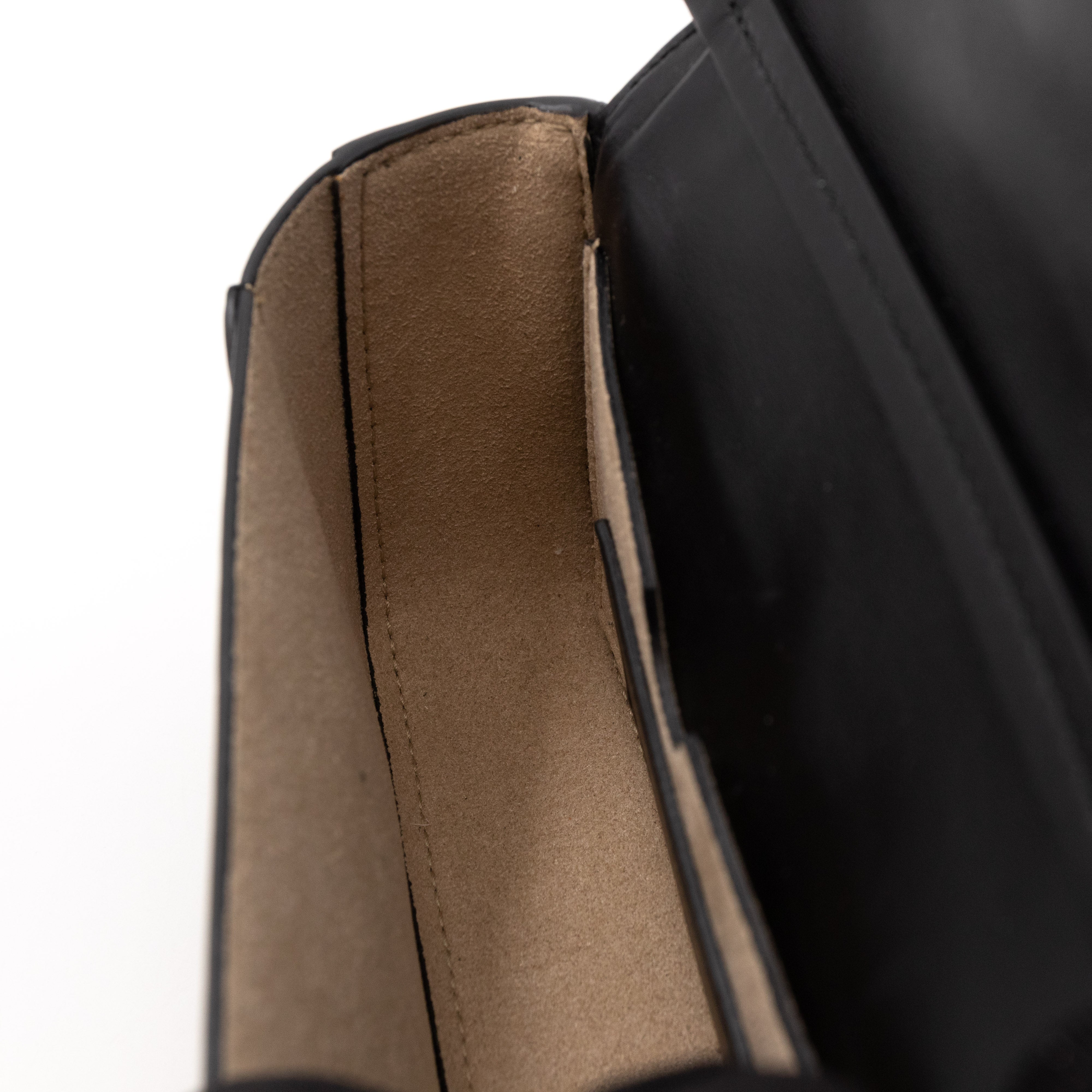 Mini Quilted Pocket Bag Black Leather