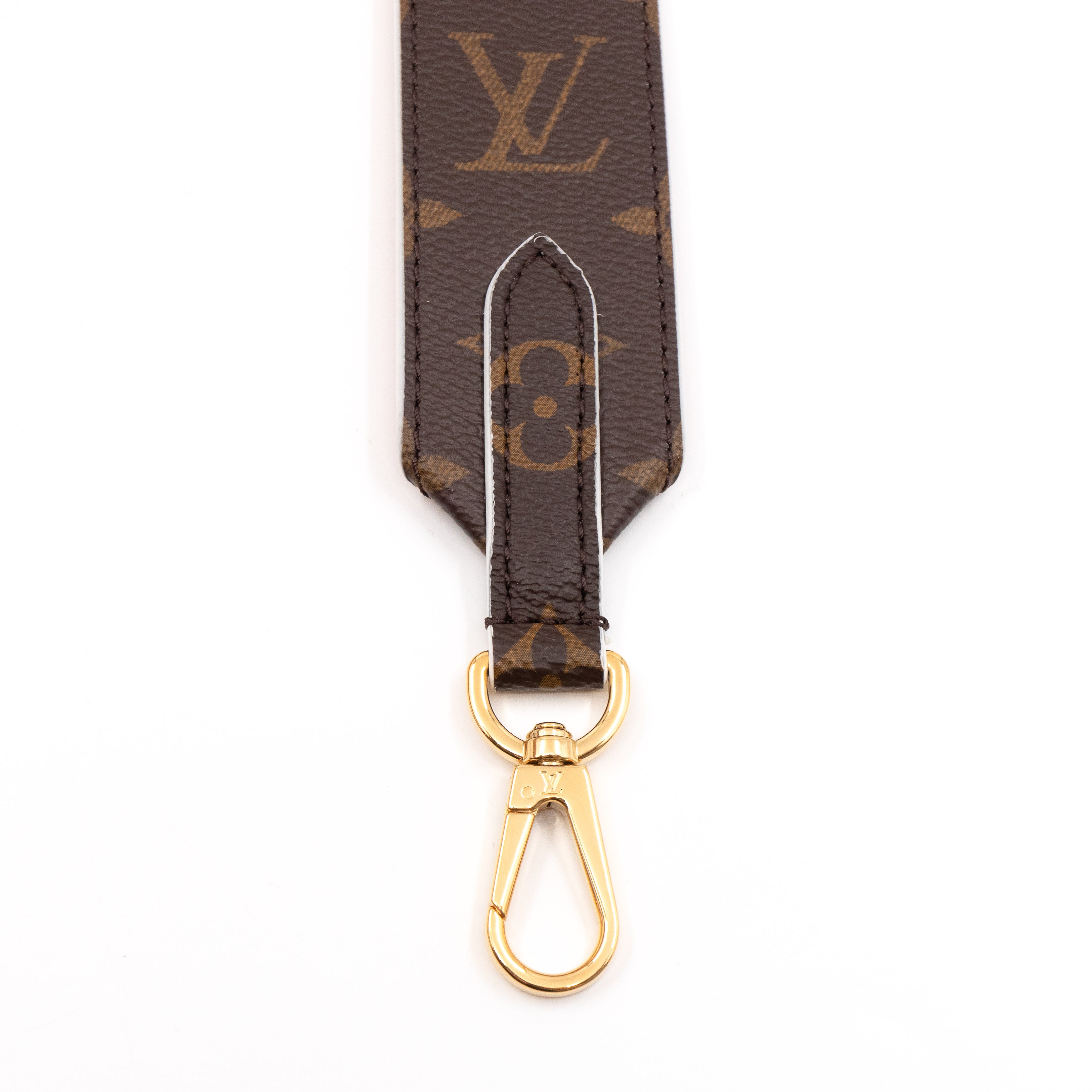 Bandoulière Shoulder Strap Monogram Red Leather