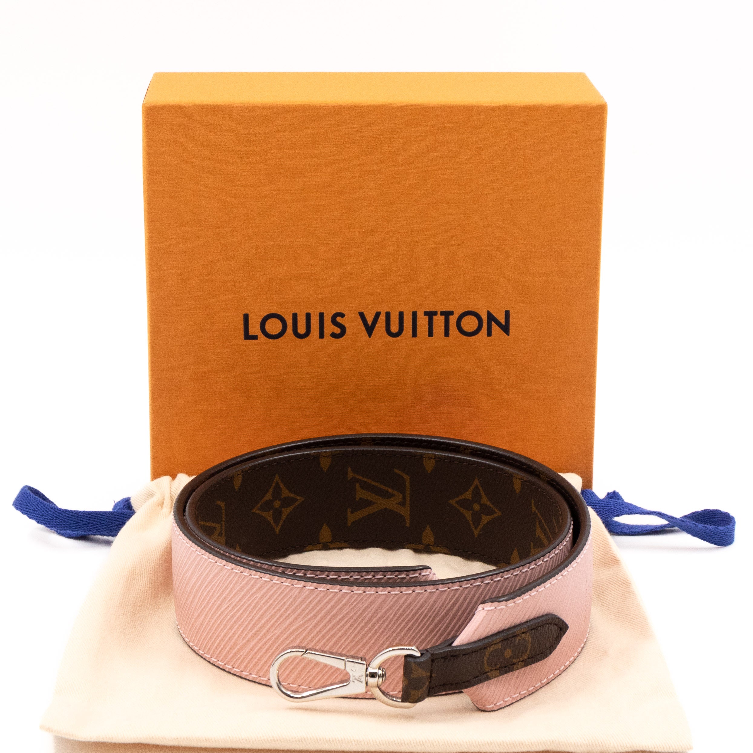 Bandoulière Shoulder Strap Rose Ballerine Epi Leather