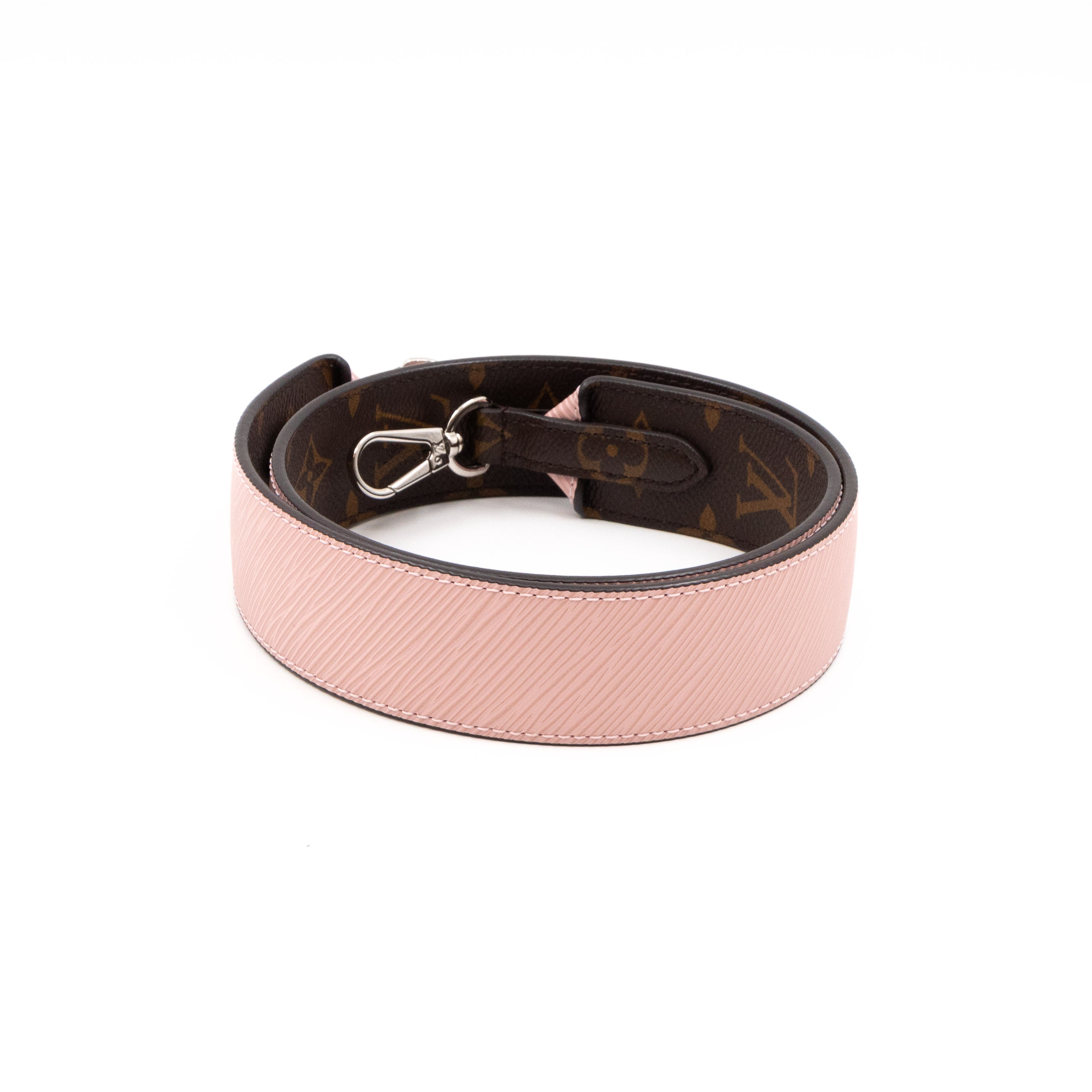 Bandoulière Shoulder Strap Rose Ballerine Epi Leather