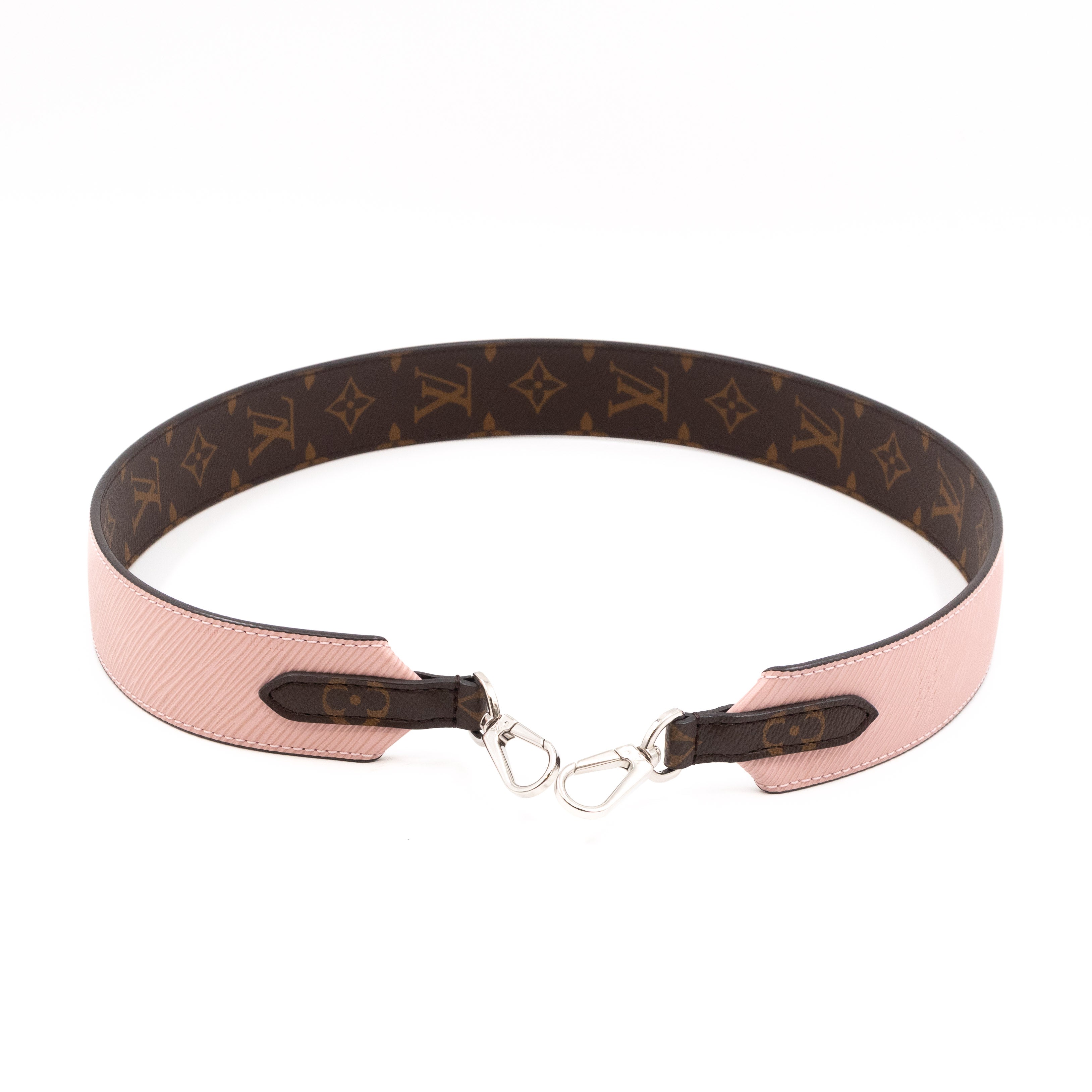 Bandoulière Shoulder Strap Rose Ballerine Epi Leather