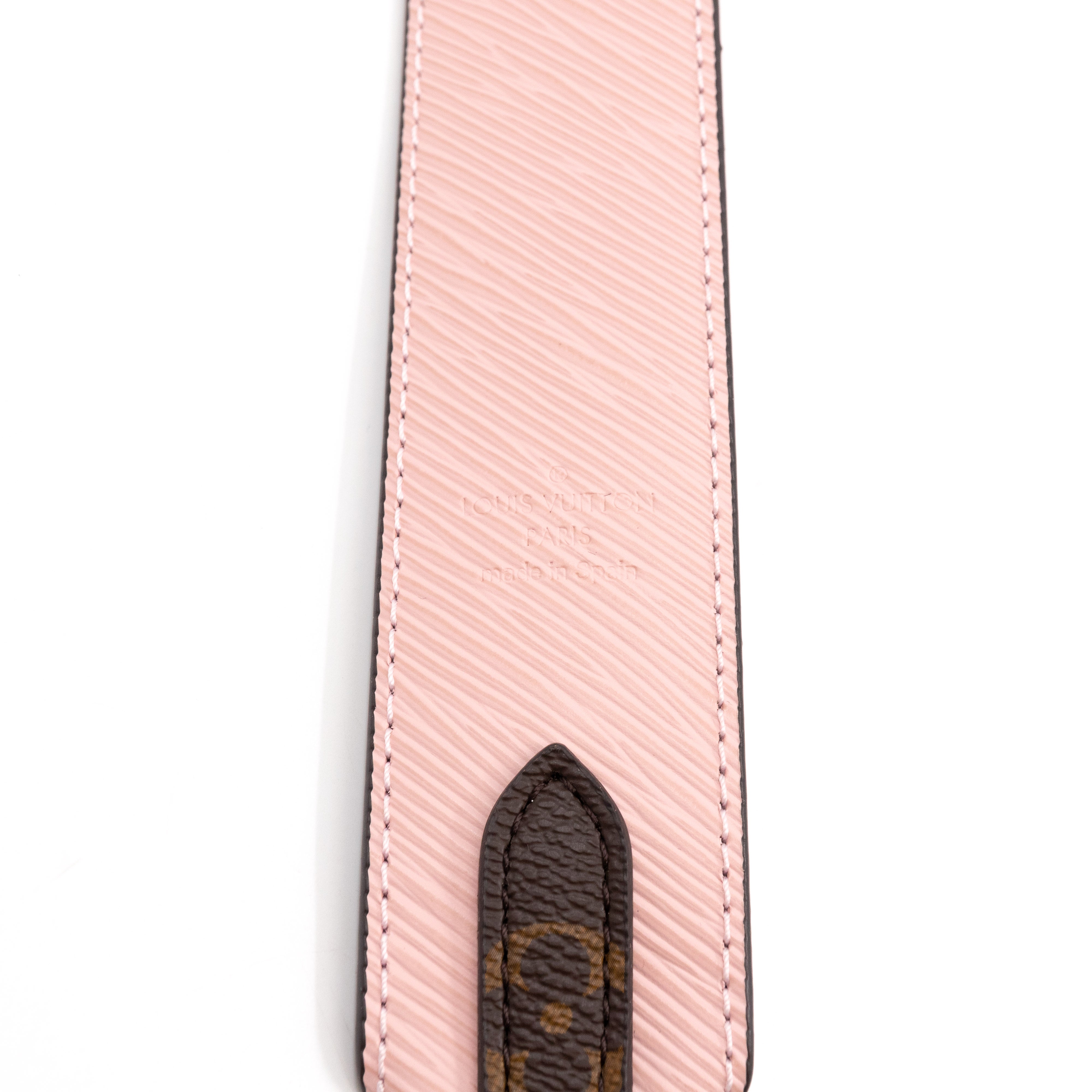 Bandoulière Shoulder Strap Rose Ballerine Epi Leather