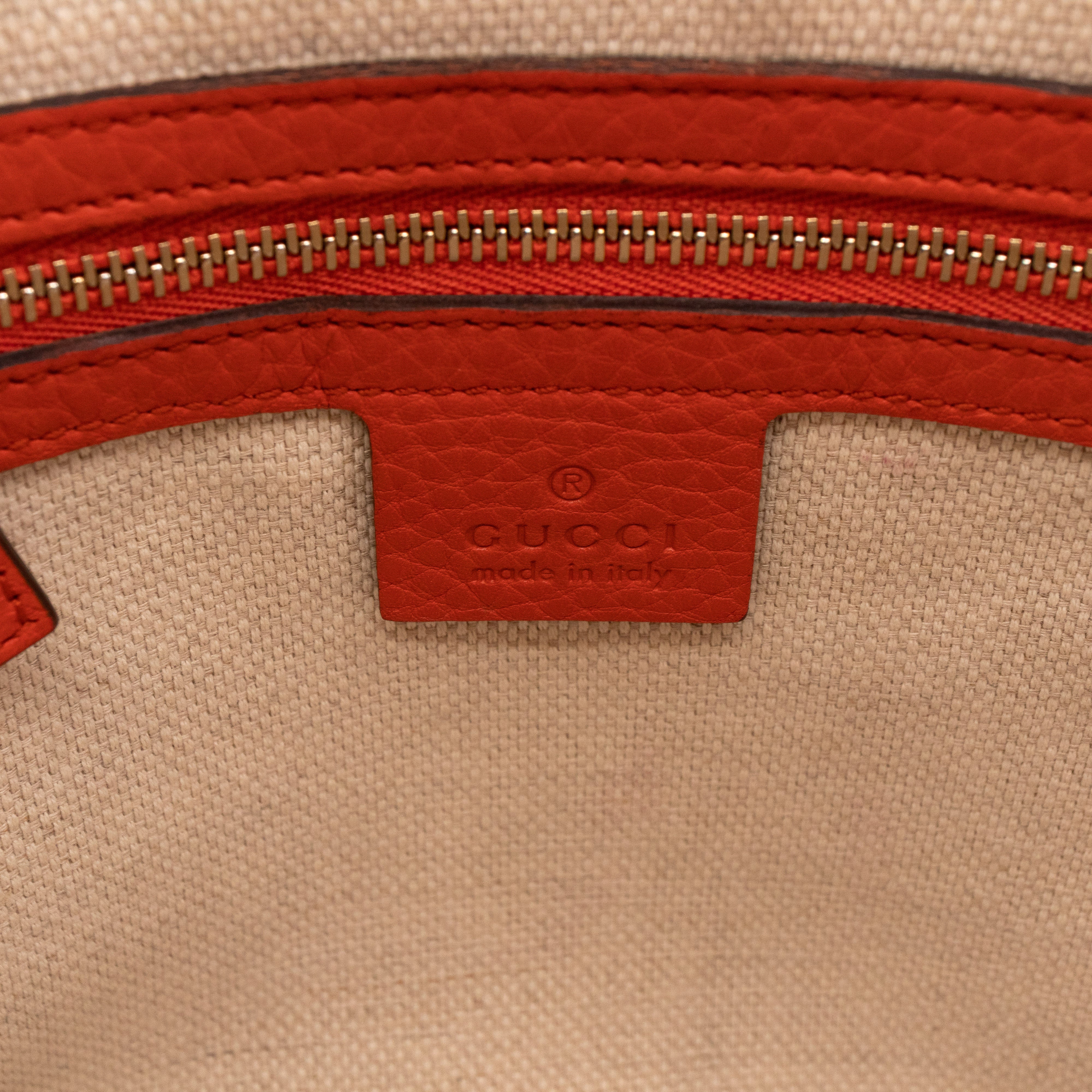 Soho Two Way Shoulder Bag Orange Leather