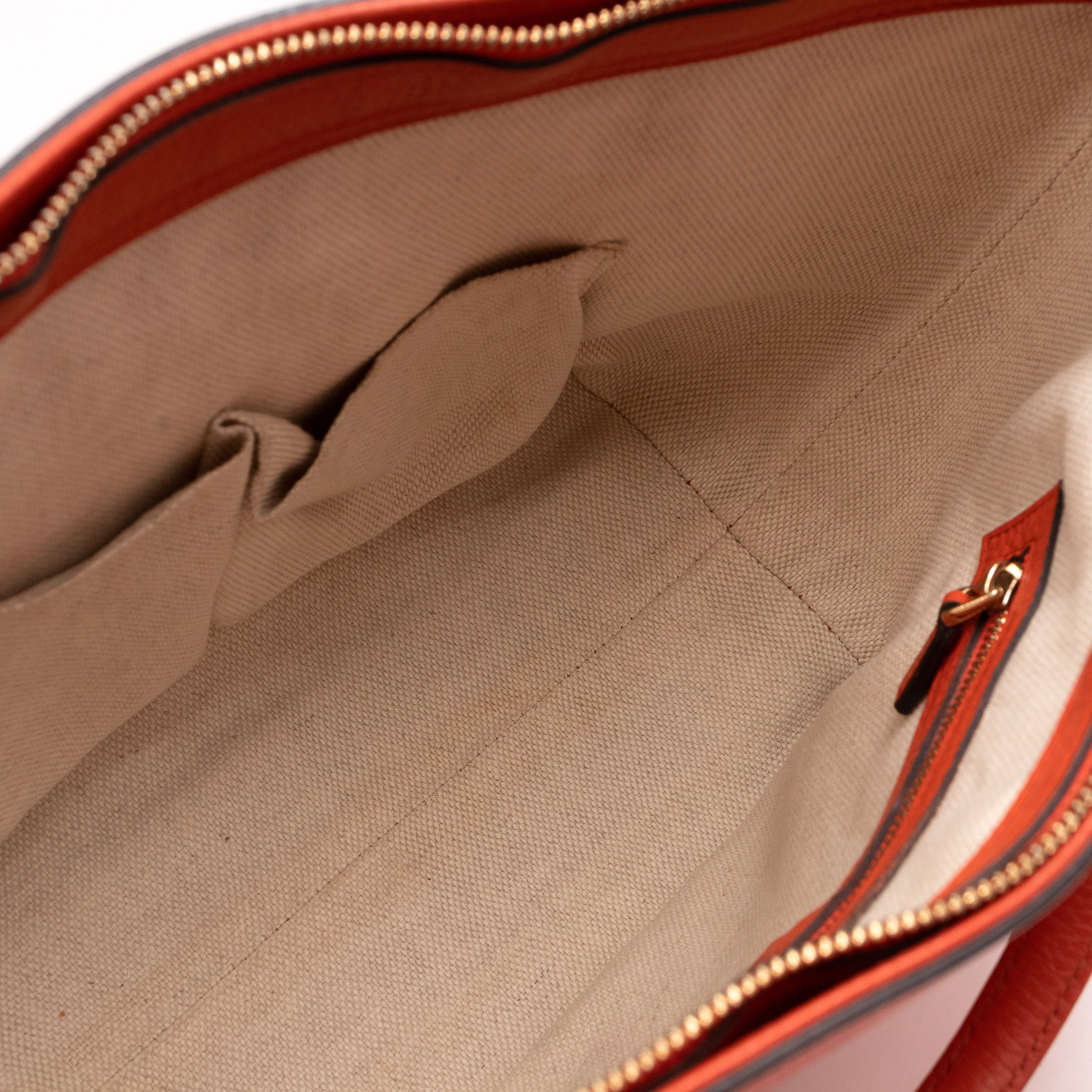 Soho Two Way Shoulder Bag Orange Leather