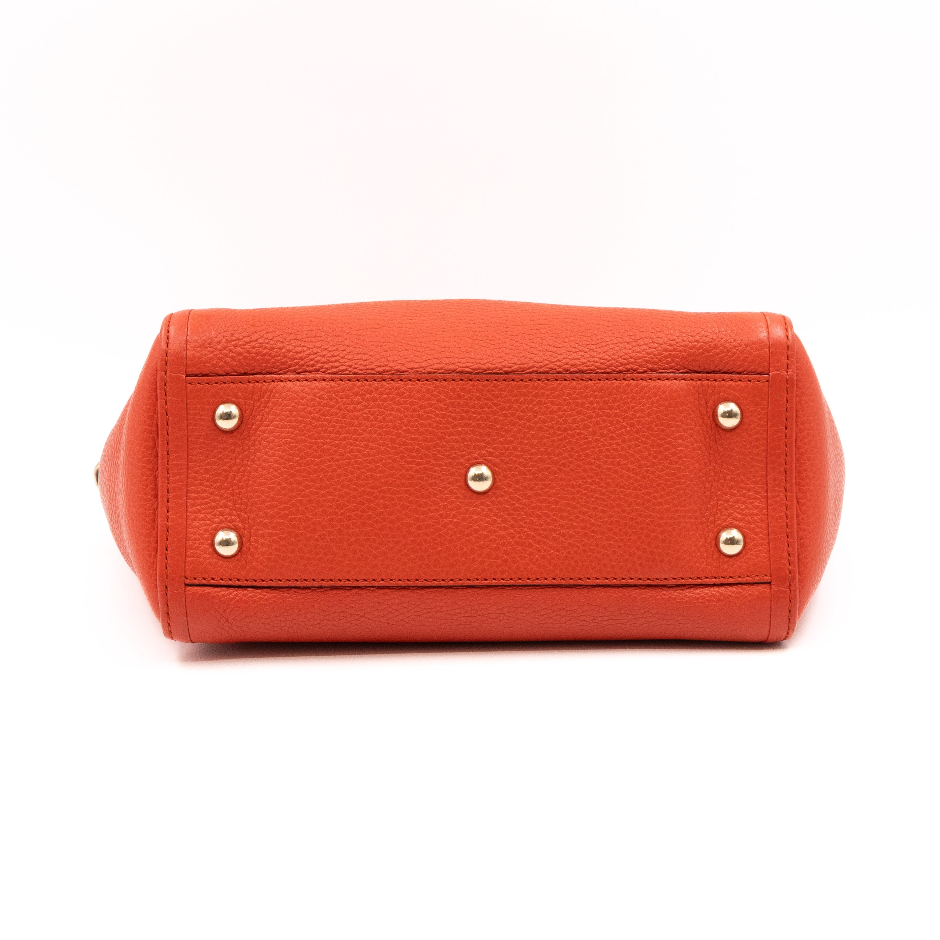 Soho Two Way Shoulder Bag Orange Leather