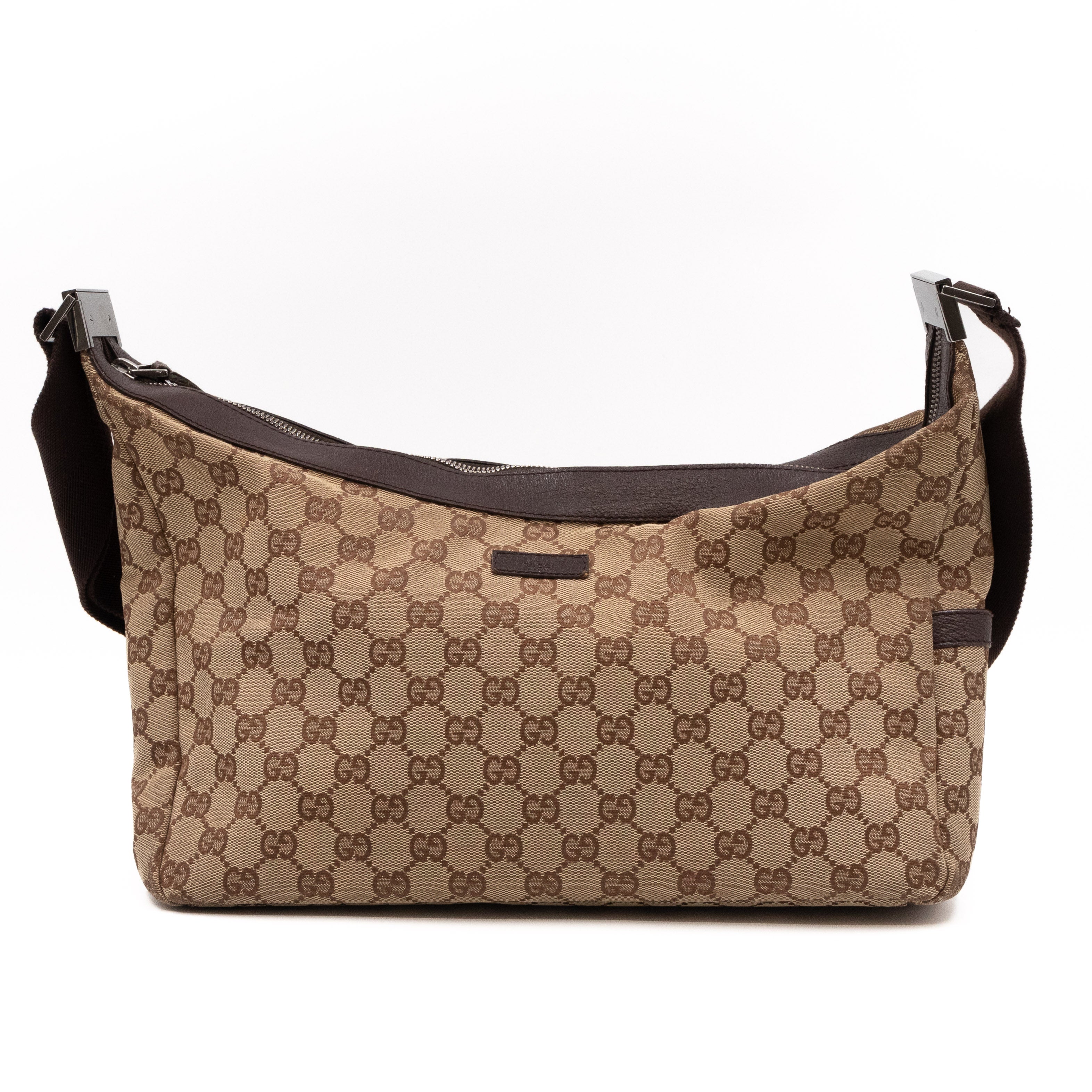 Saddle Zip Messenger Bag Medium GG Canvas