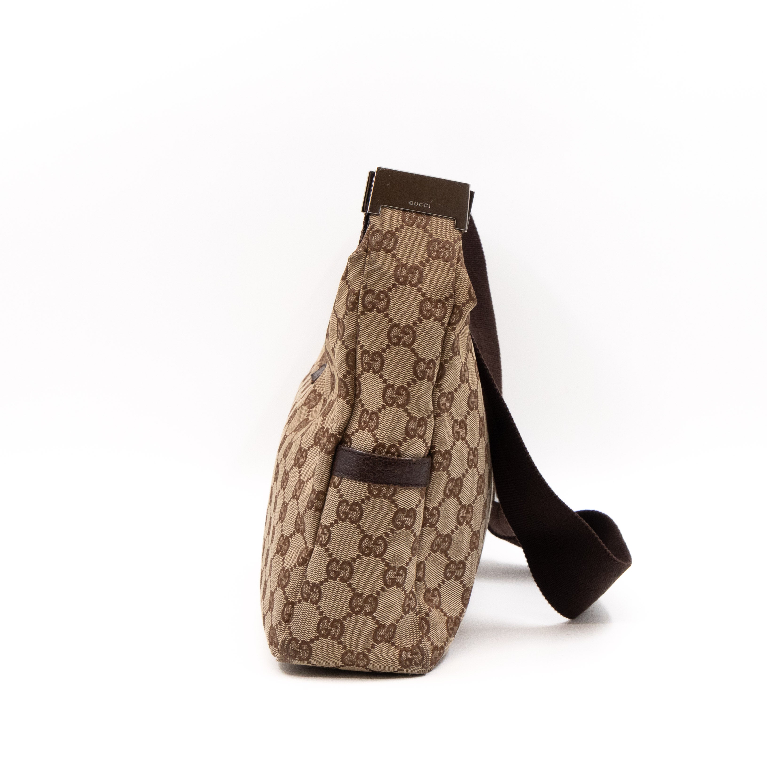 Saddle Zip Messenger Bag Medium GG Canvas