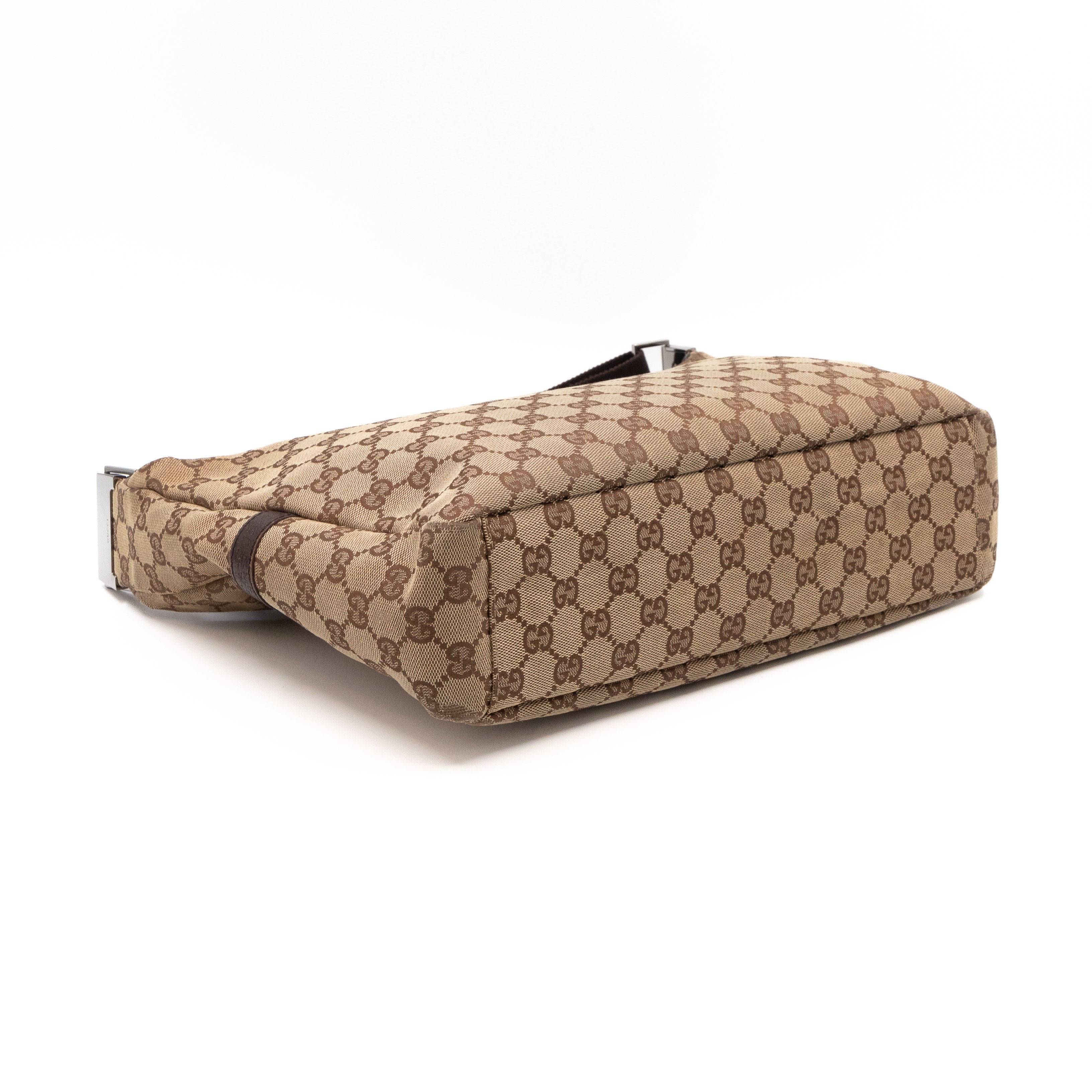 Saddle Zip Messenger Bag Medium GG Canvas