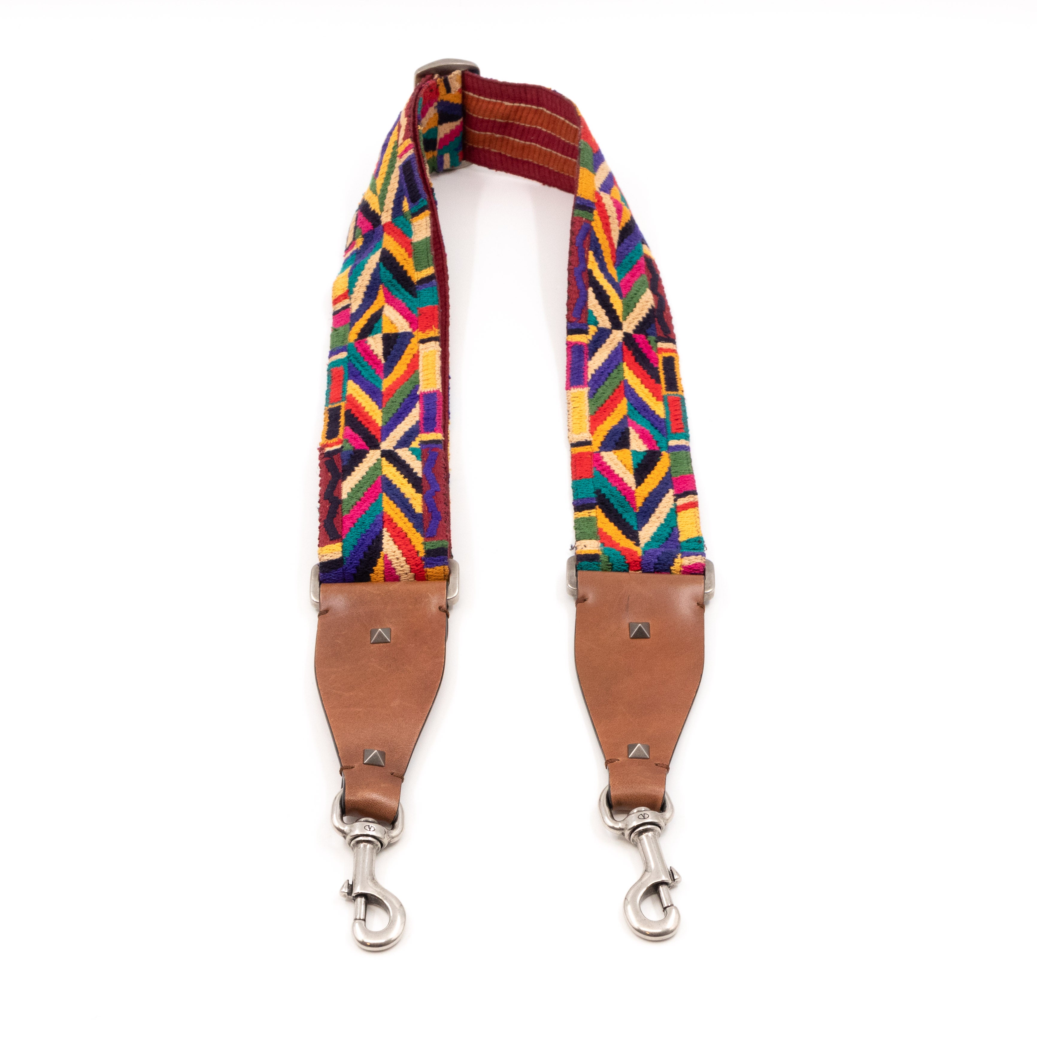 Rockstud Flap Bag Guitar Strap Brown Leather