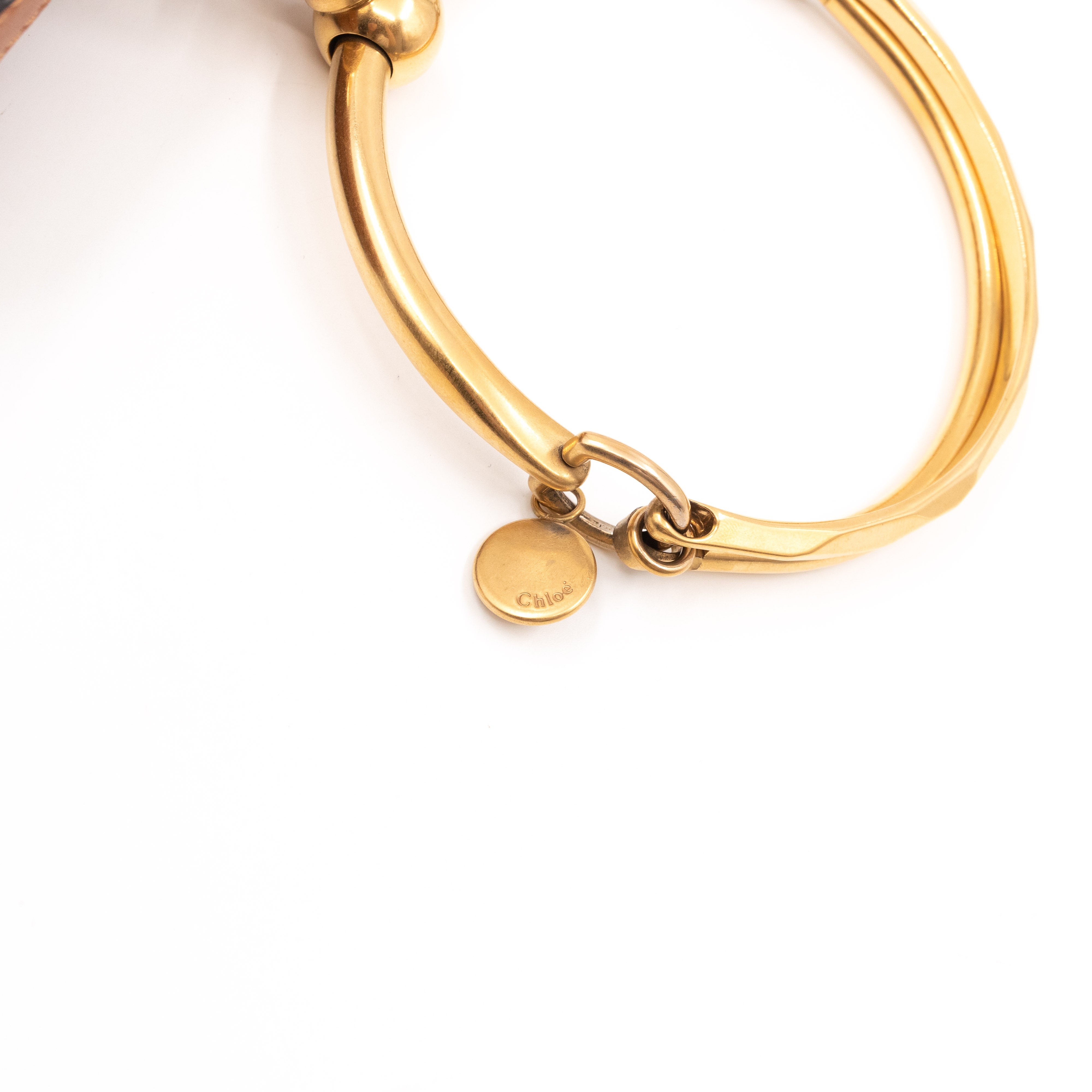 Small Nile Bracelet Bag Brown Leather