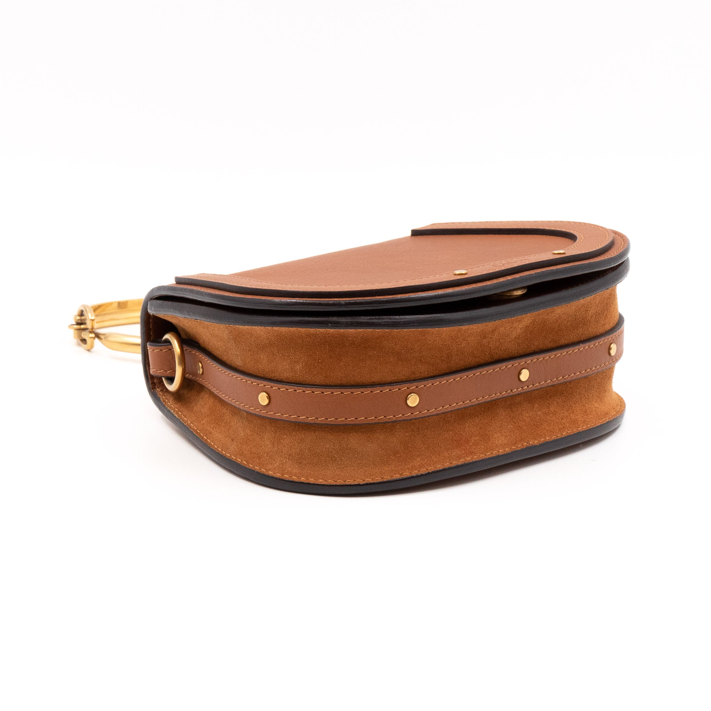 Small Nile Bracelet Bag Brown Leather