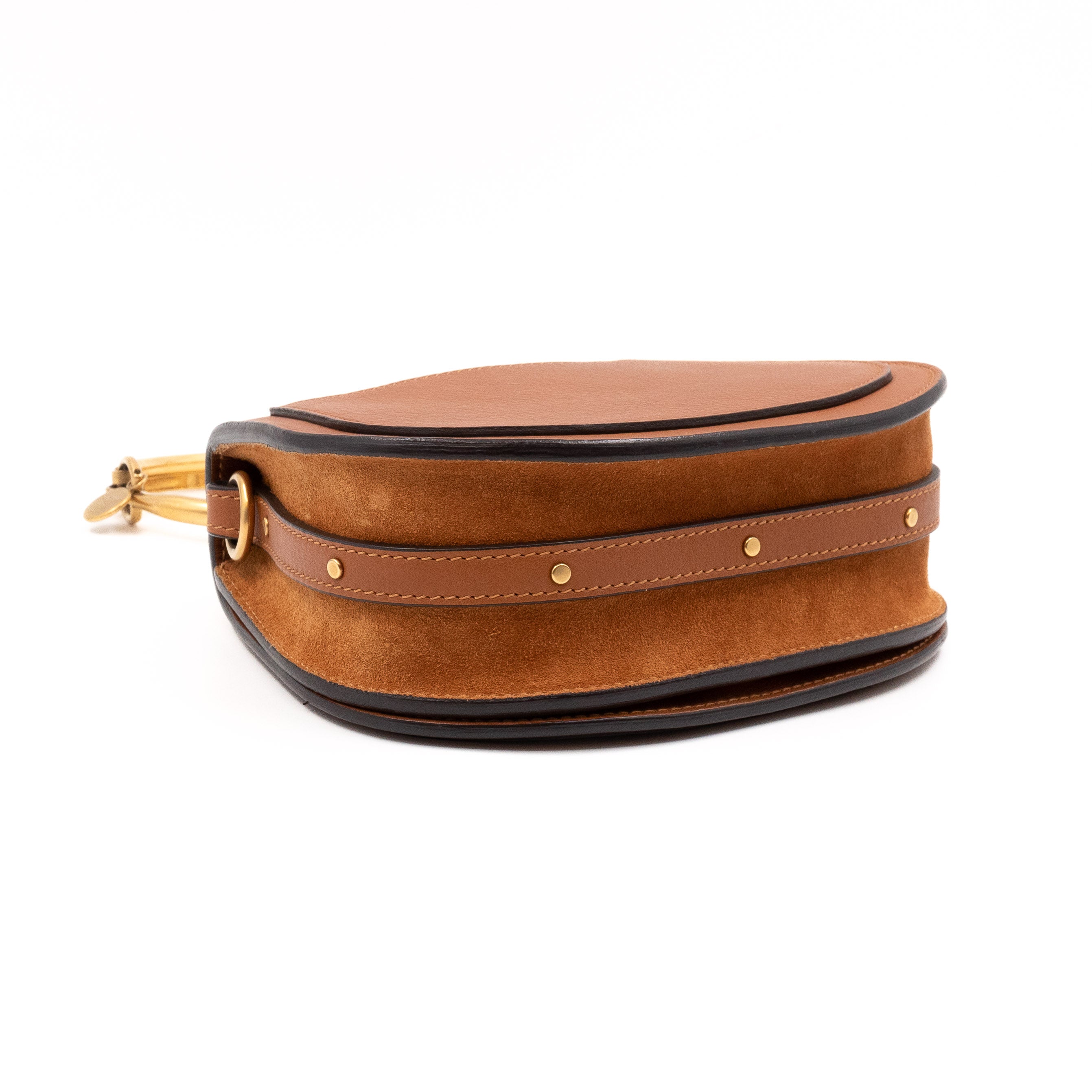 Small Nile Bracelet Bag Brown Leather