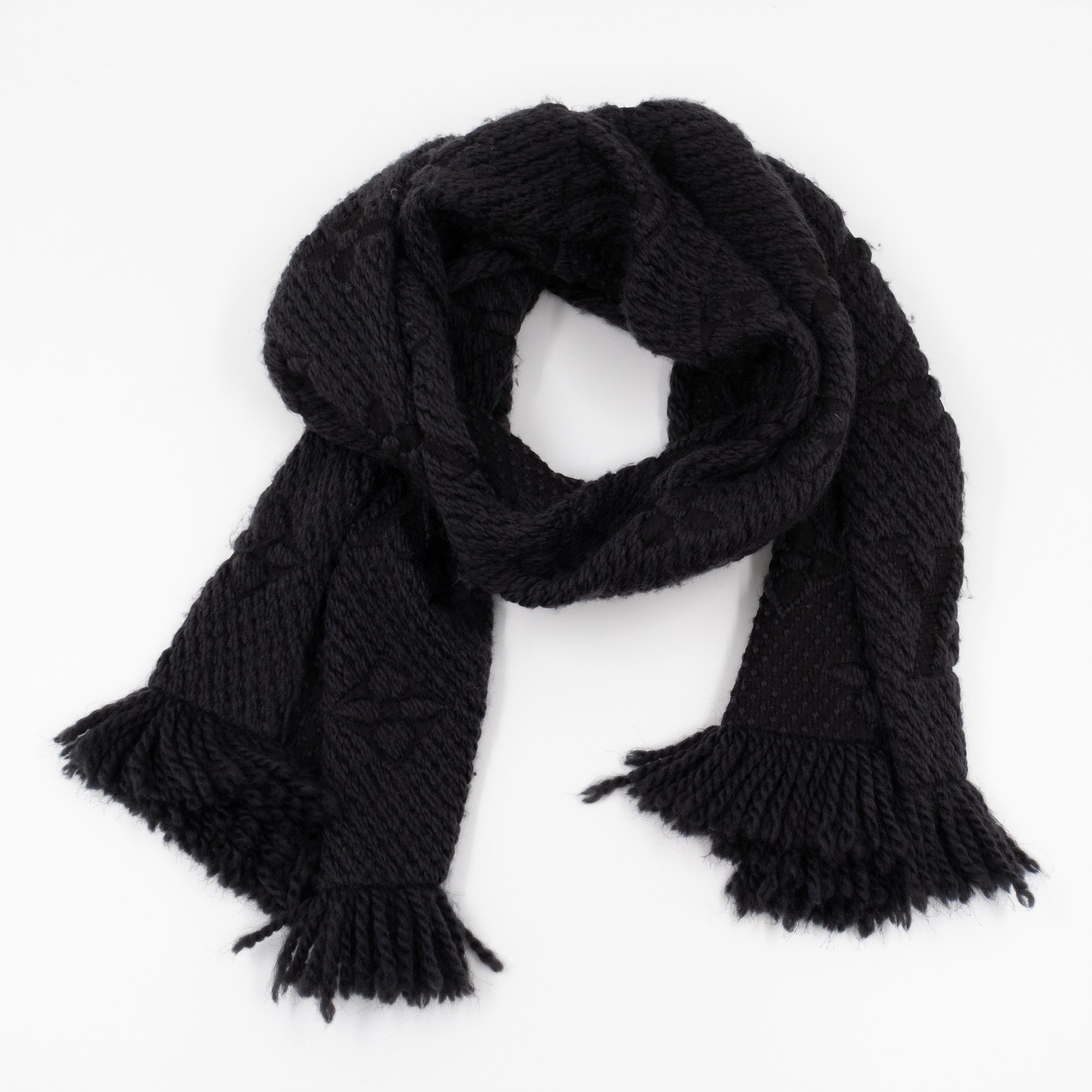 Logomania Scarf Black