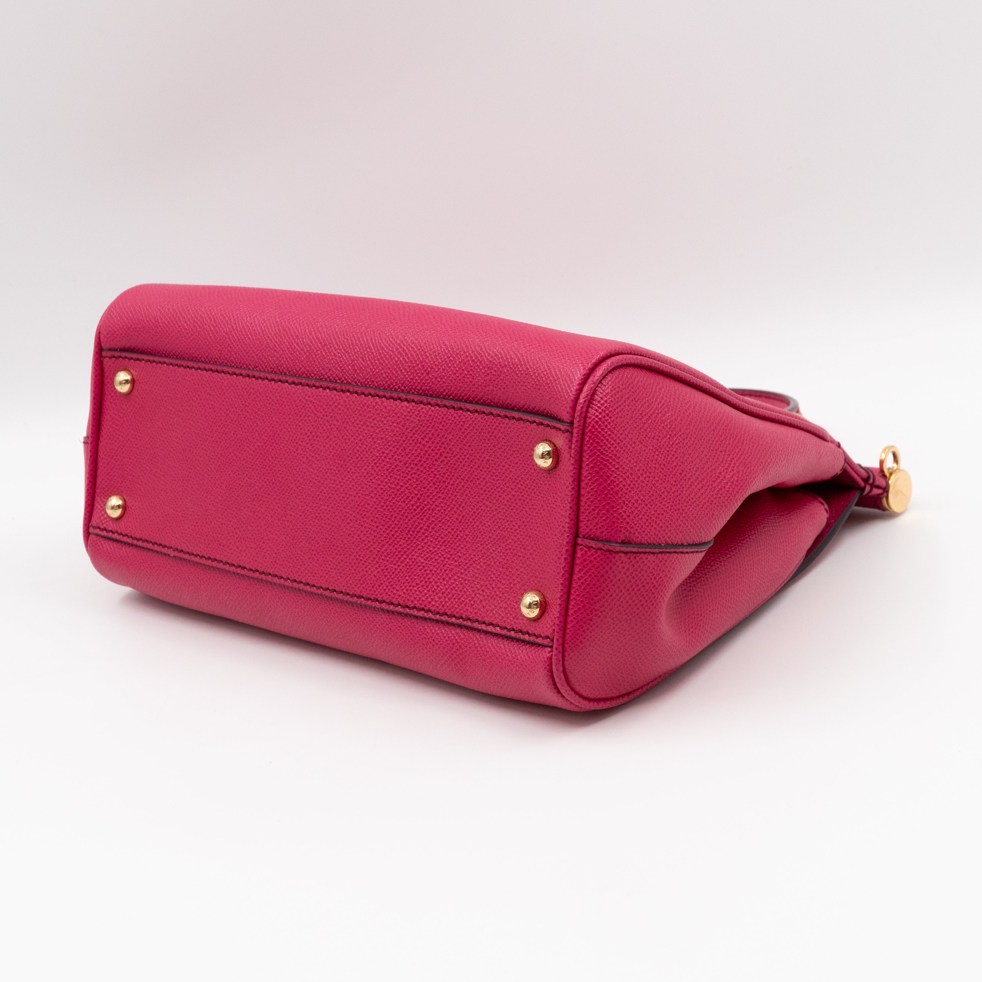 Sicily Medium Dauphine Leather Pink