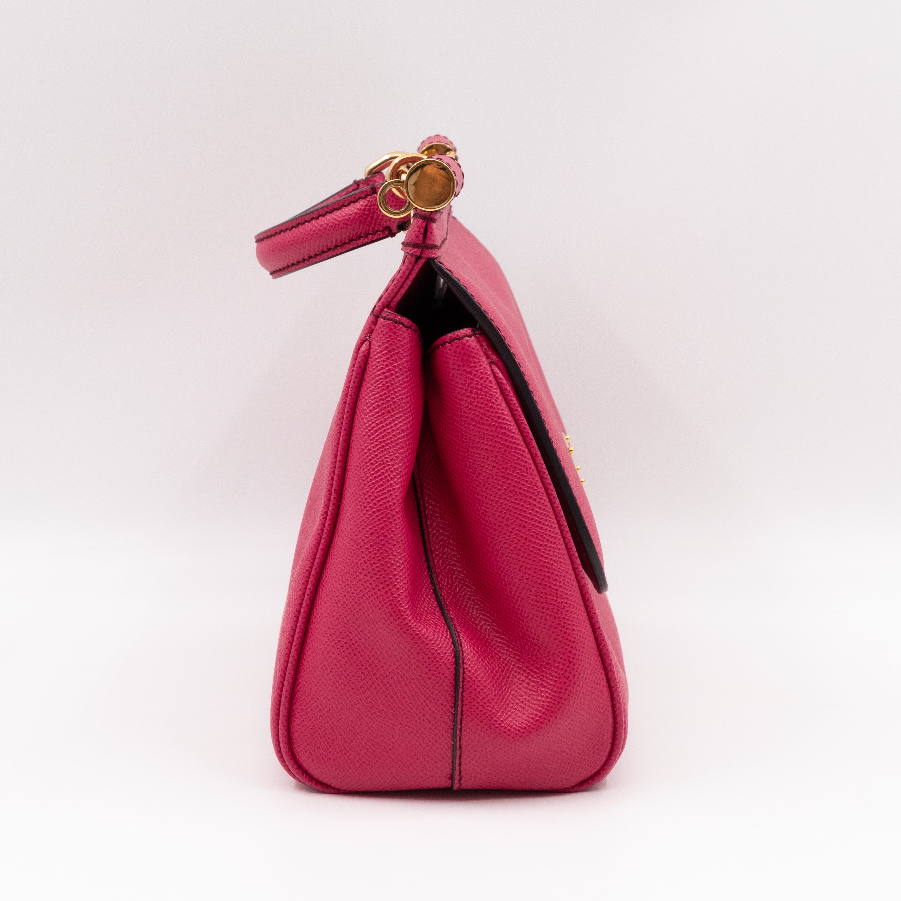 Sicily Medium Dauphine Leather Pink
