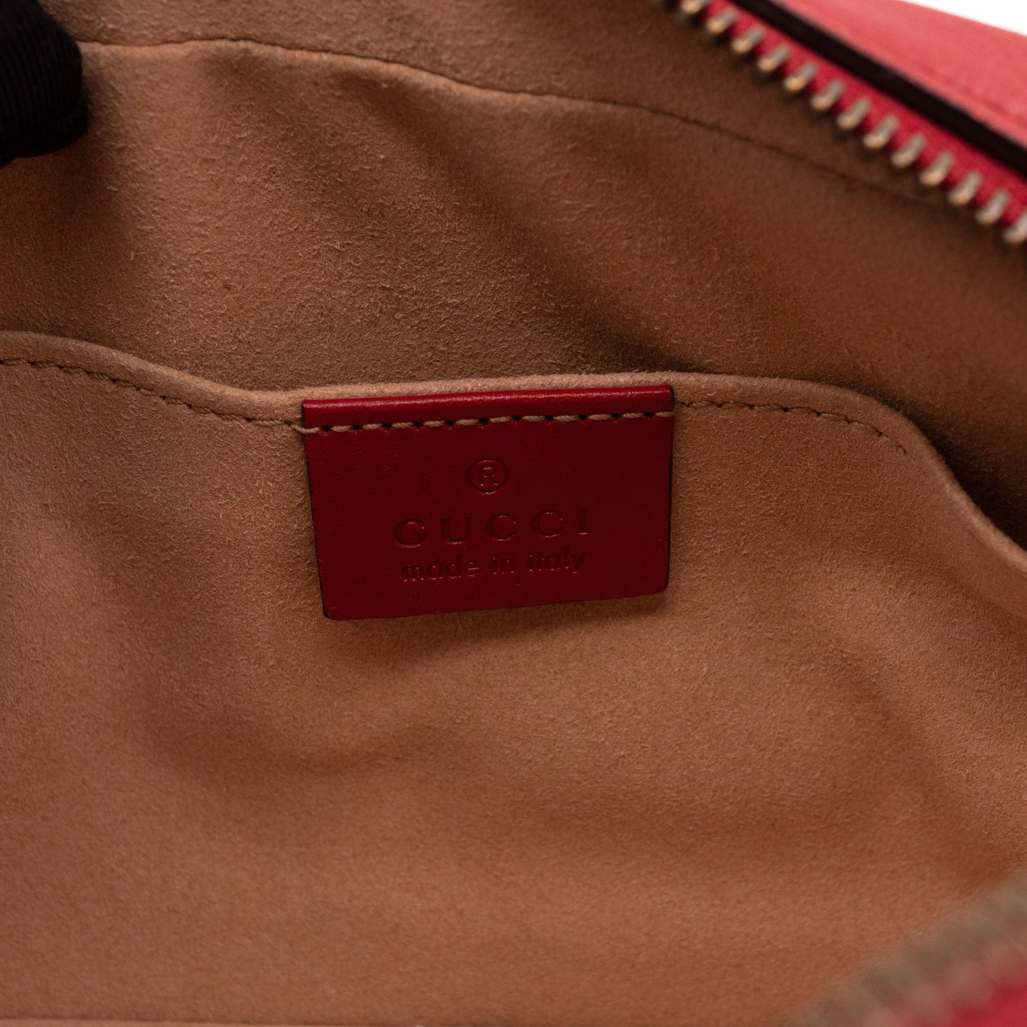 GG Marmont Matelassé Mini Red Leather