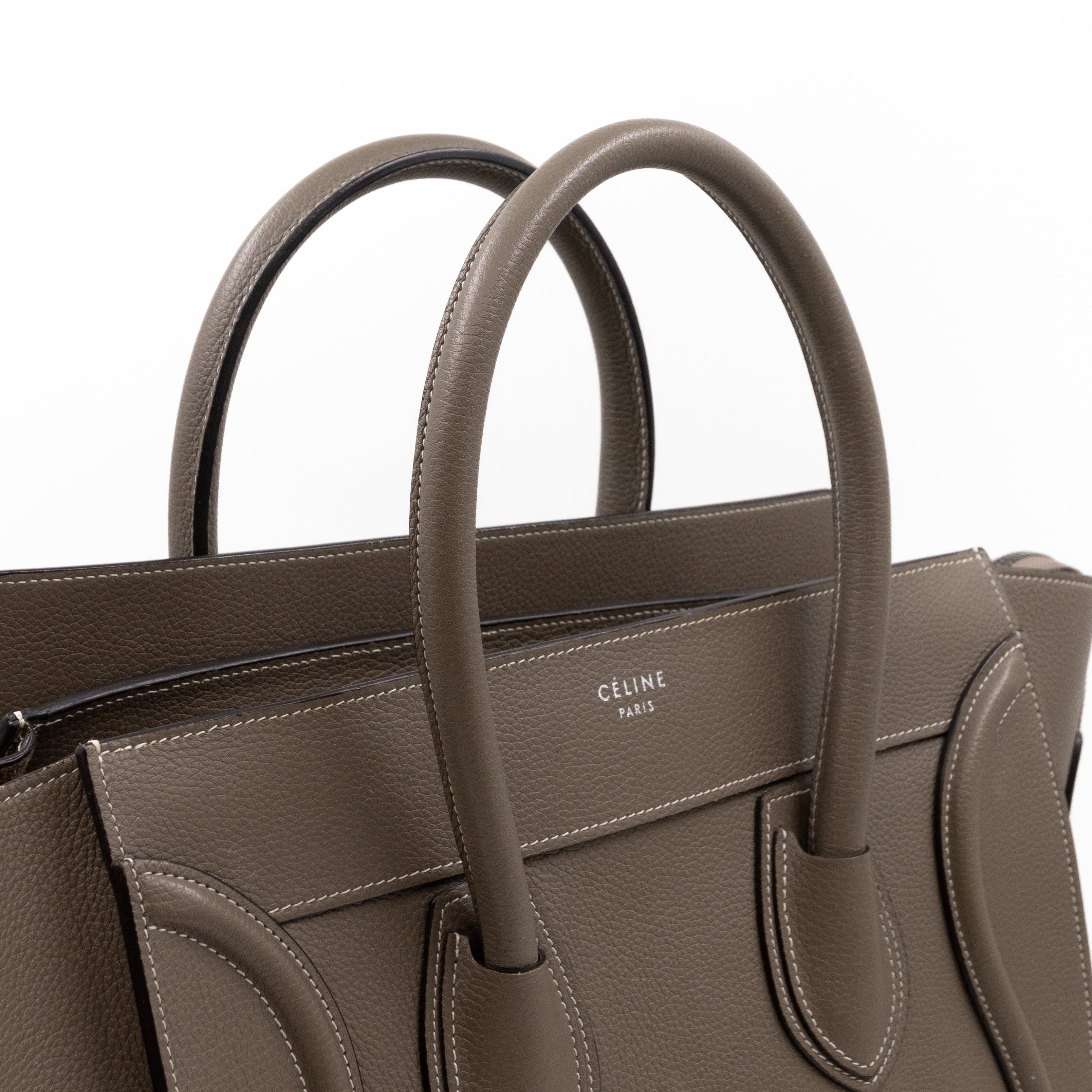 Mini Luggage Souris Taupe Leather