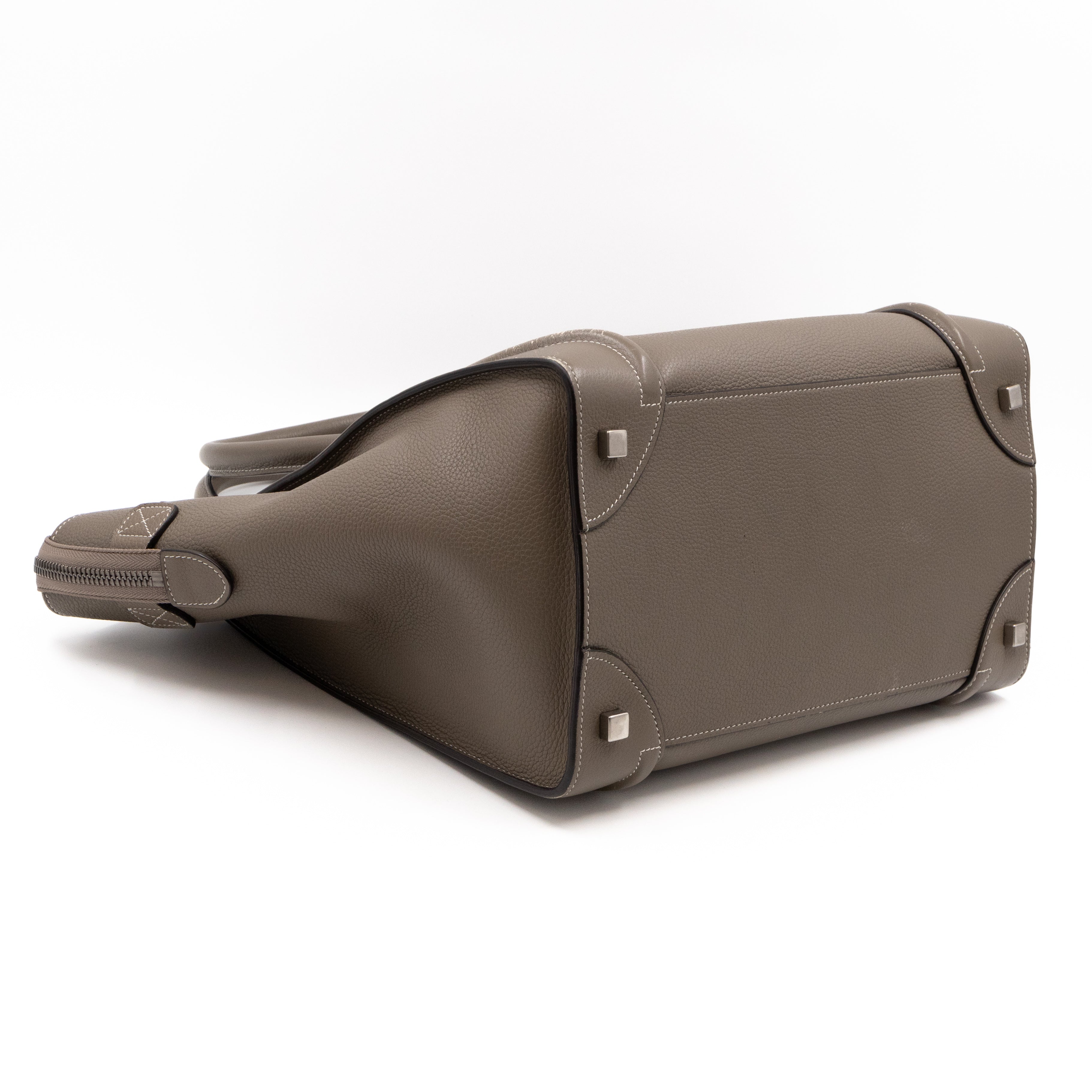 Mini Luggage Souris Taupe Leather