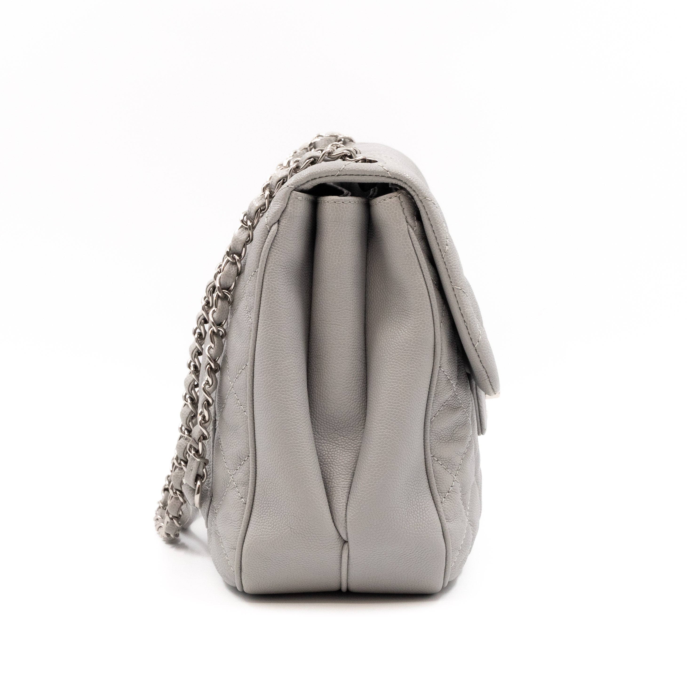 Classic Flap Urban Companion Bag Grey Caviar Silver