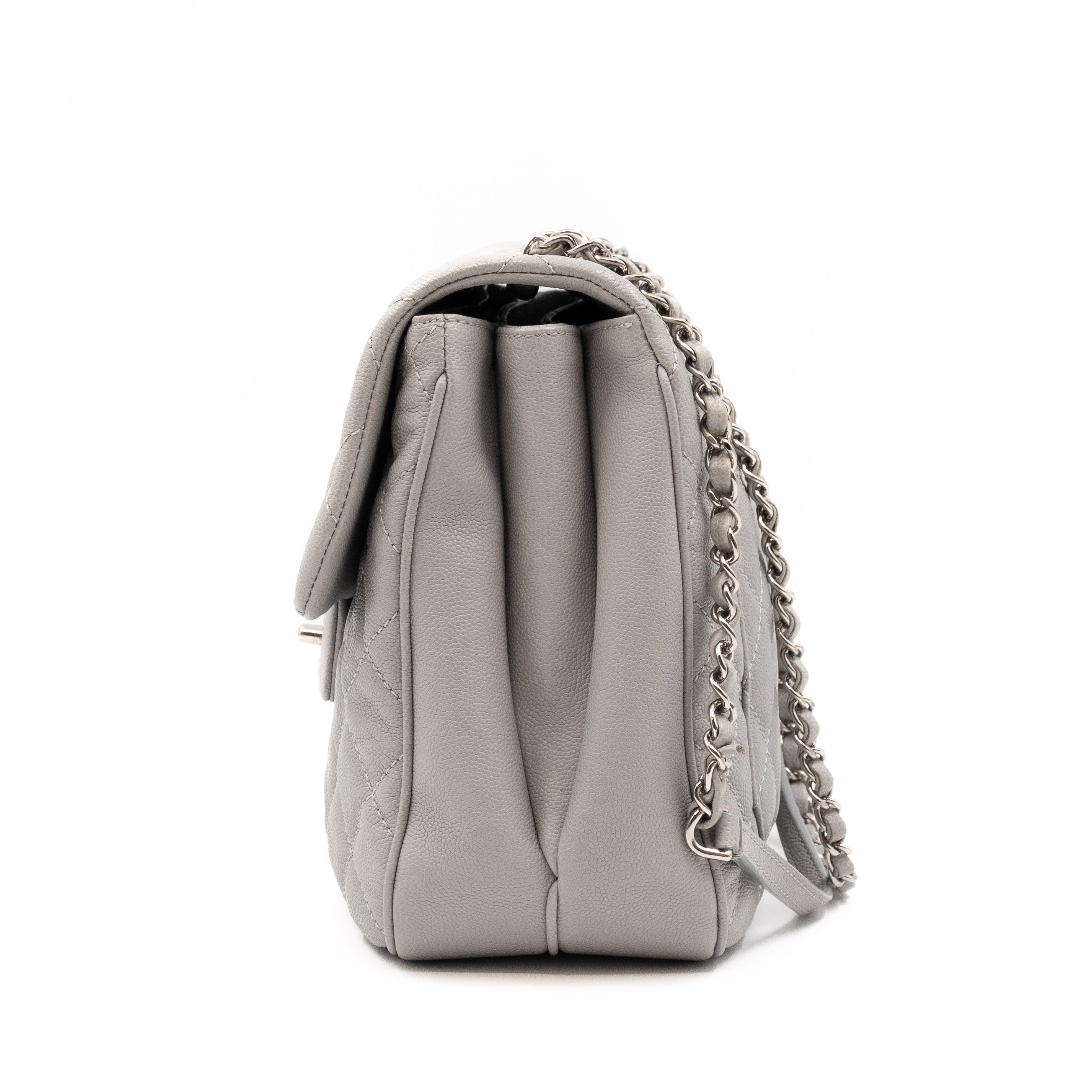 Classic Flap Urban Companion Bag Grey Caviar Silver