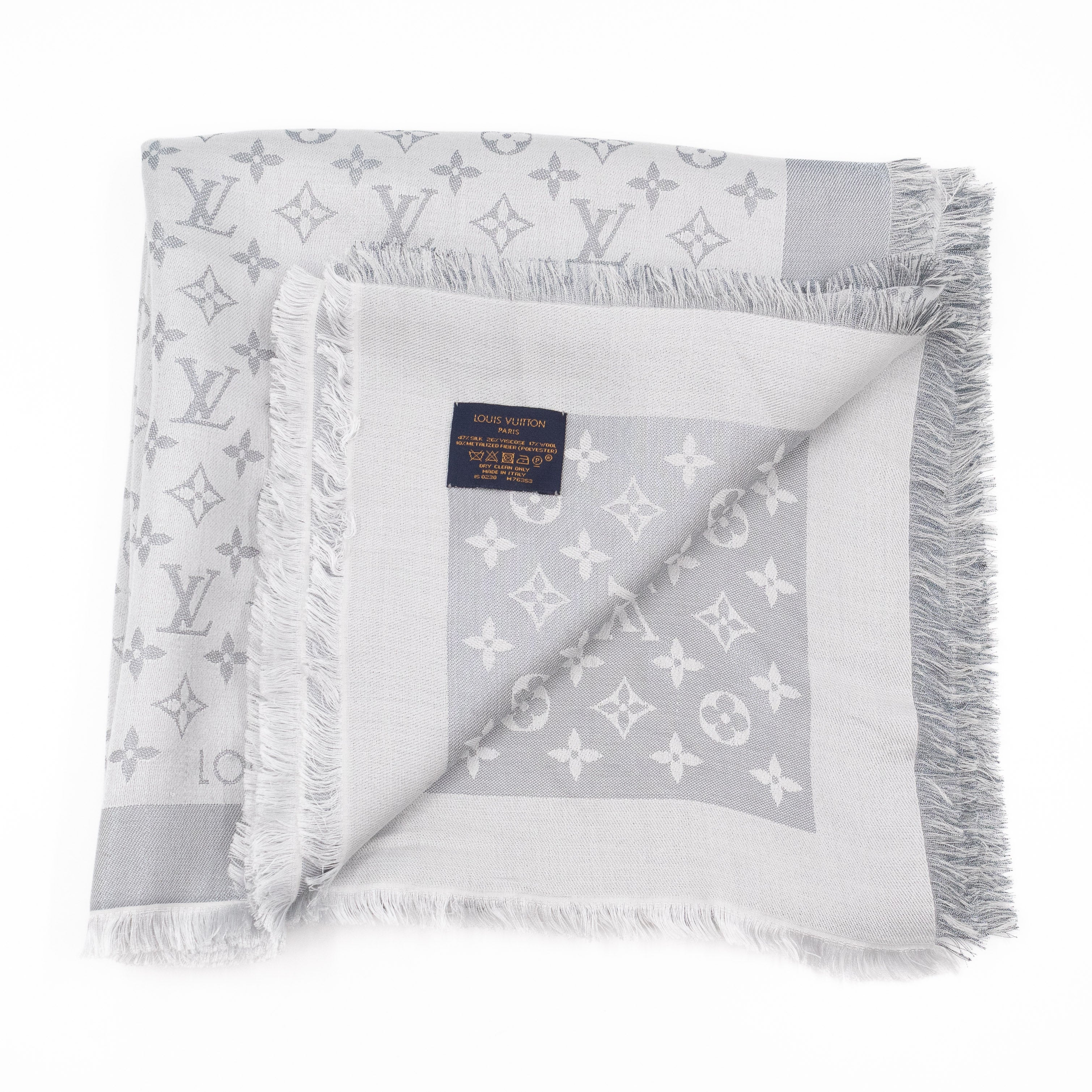 Monogram Shine Shawl Glacier