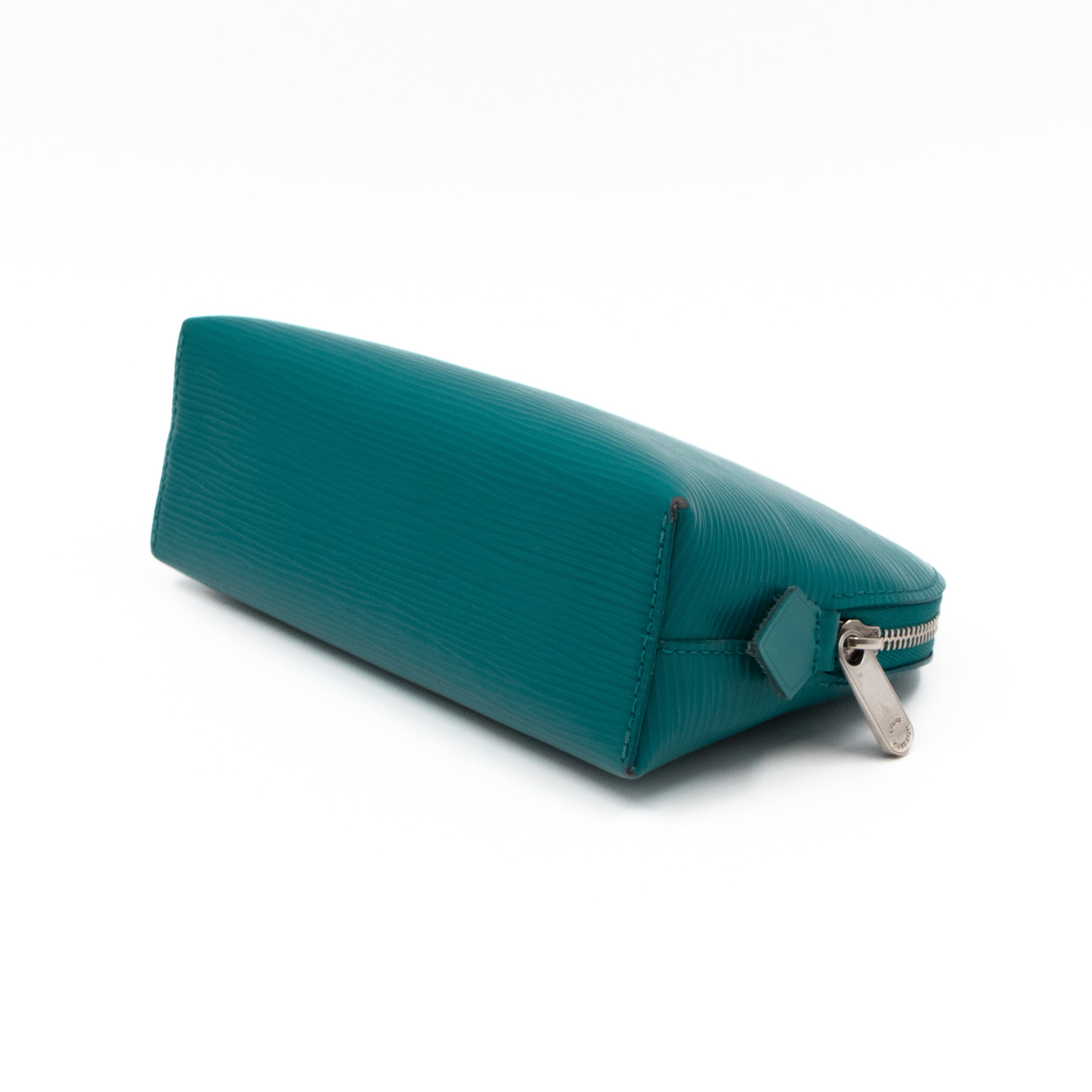 Cosmetic Pouch PM Epi Leather Cyan