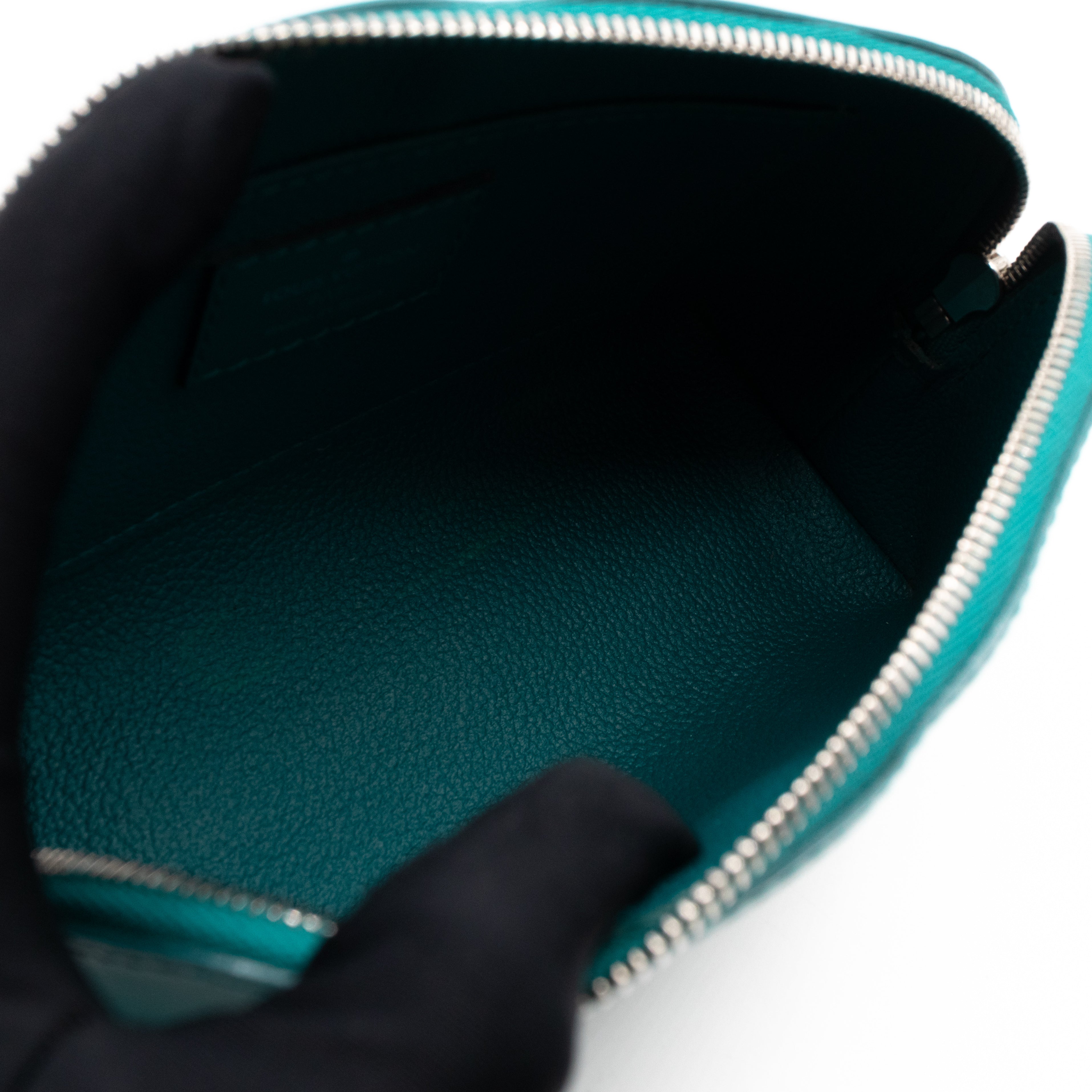 Cosmetic Pouch PM Epi Leather Cyan