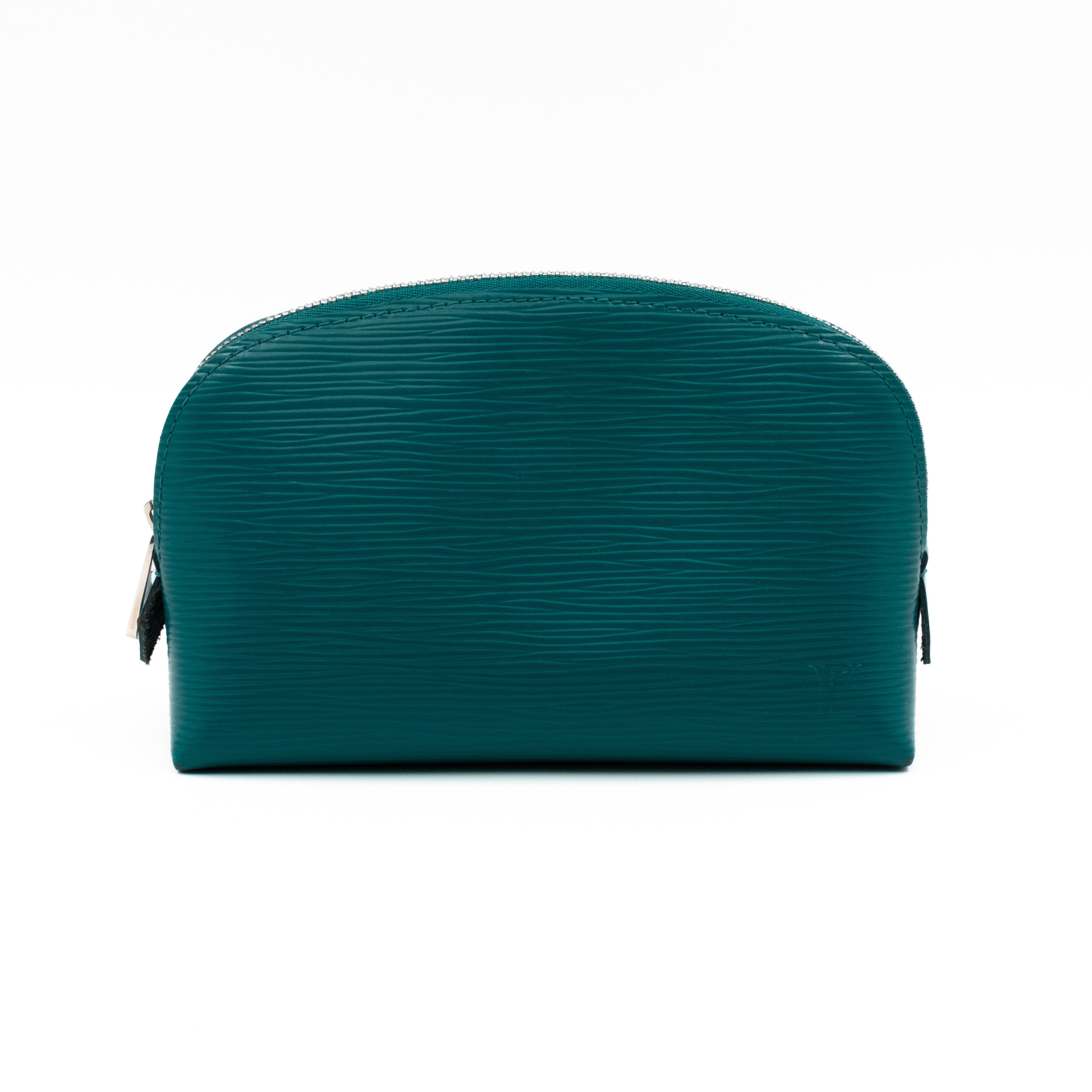 Cosmetic Pouch PM Epi Leather Cyan