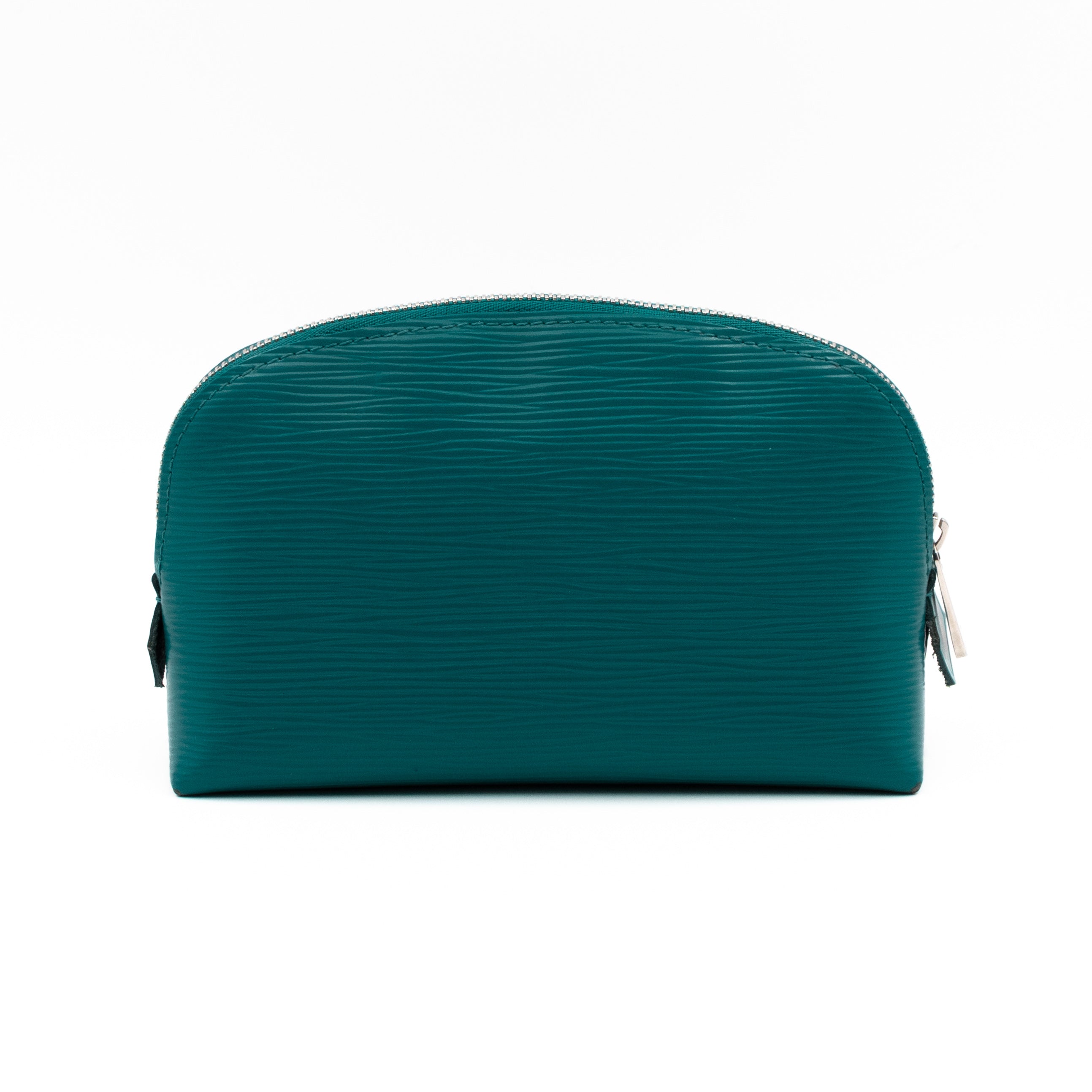 Cosmetic Pouch PM Epi Leather Cyan