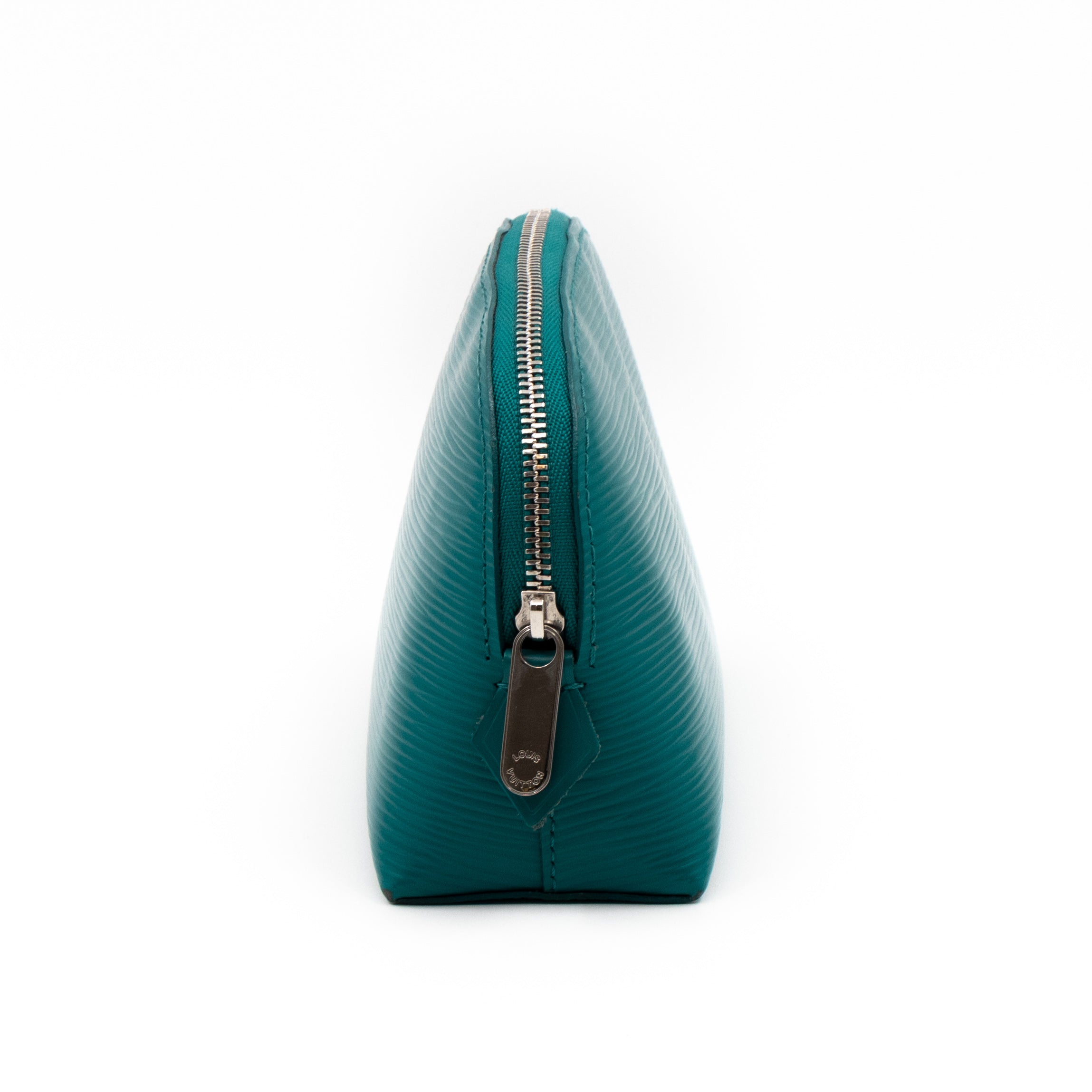 Cosmetic Pouch PM Epi Leather Cyan