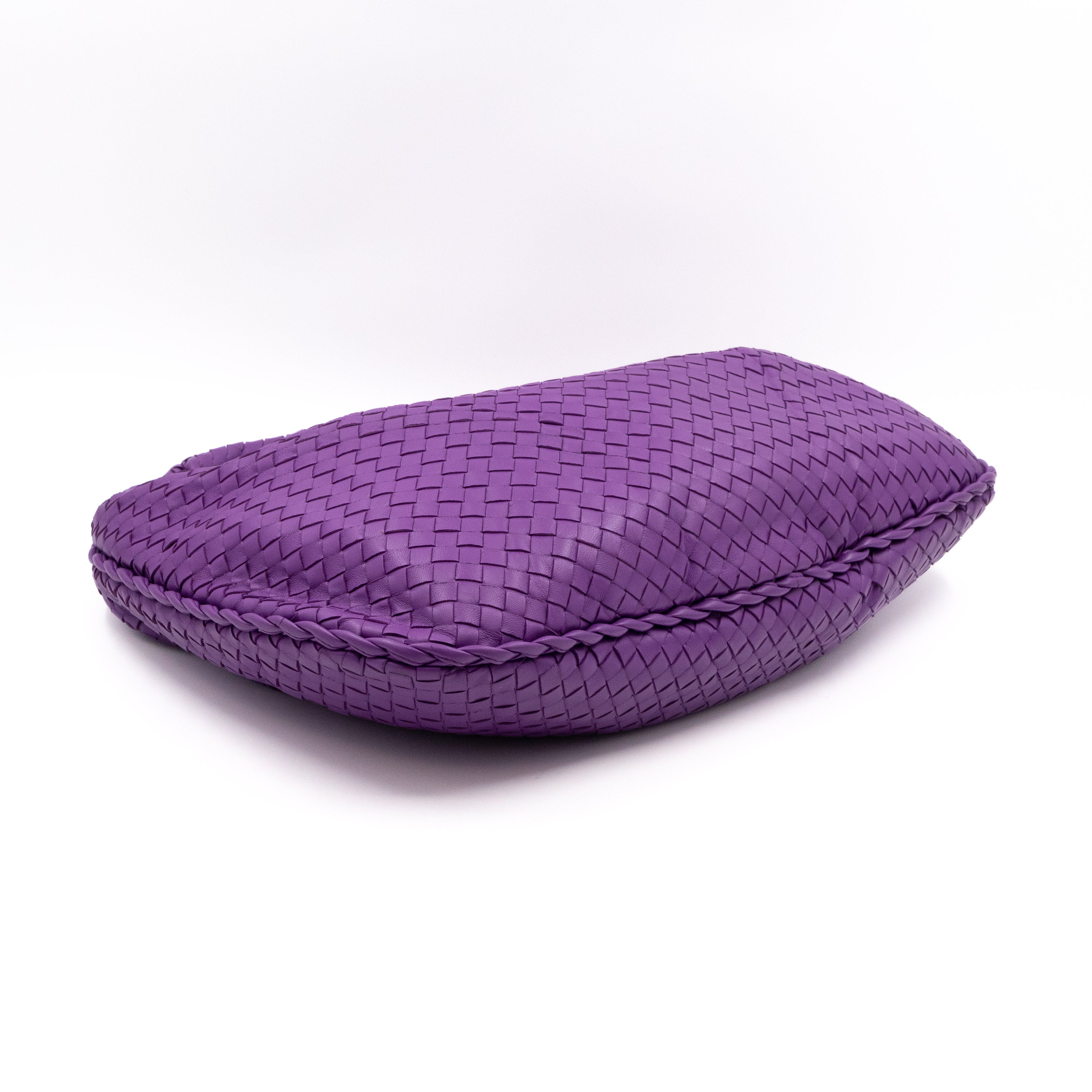 Veneta Hobo Bag Intrecciato Purple Leather