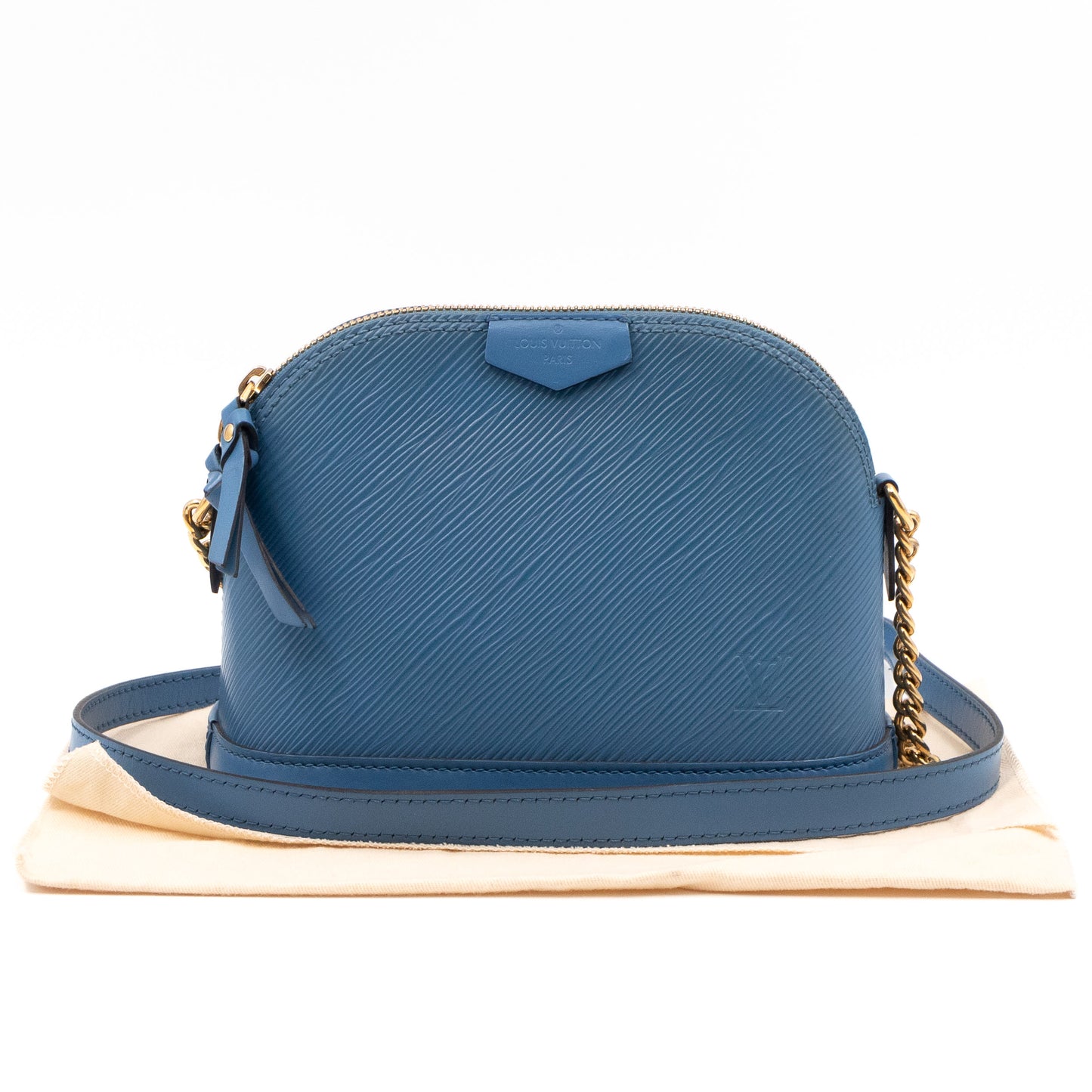 Alma Mini Chain Epi Leather Bleuet