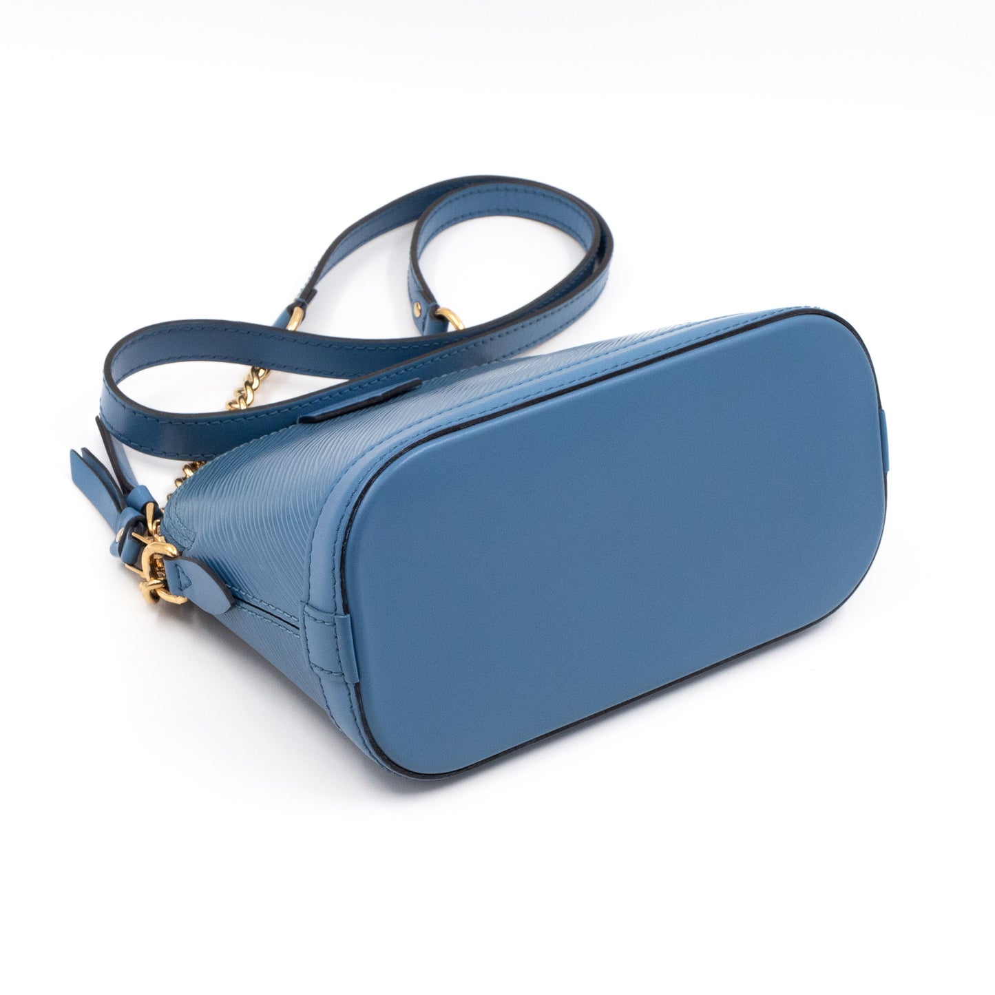 Alma Mini Chain Epi Leather Bleuet