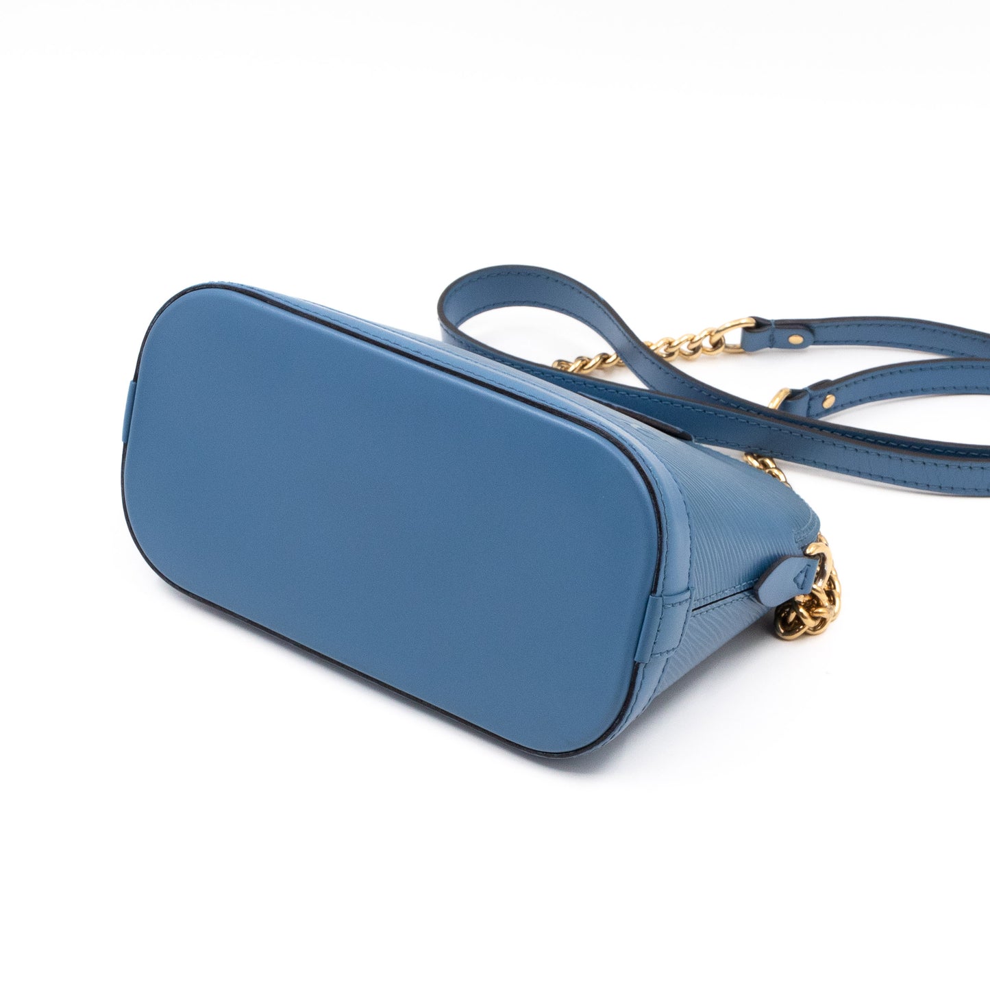 Alma Mini Chain Epi Leather Bleuet