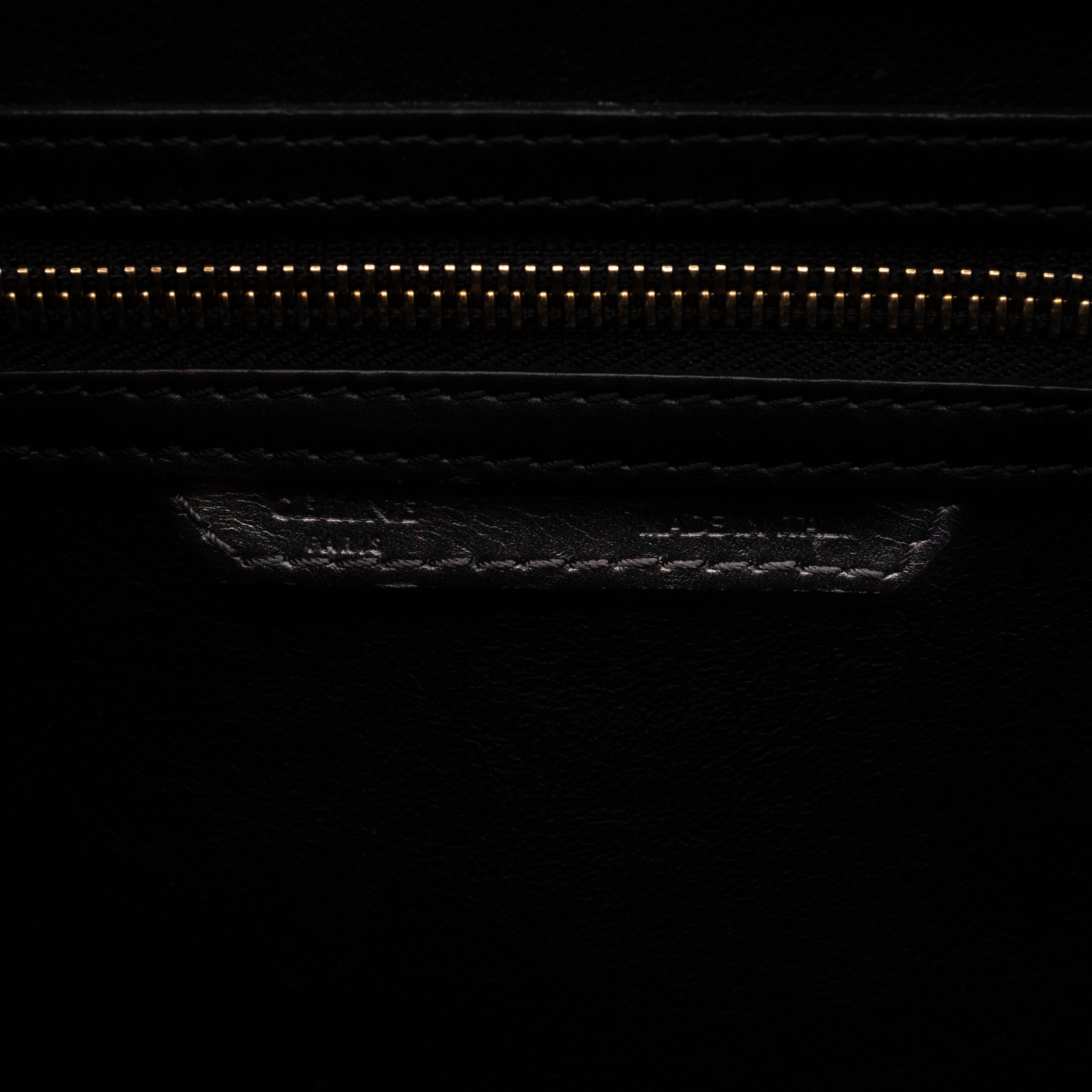 Mini Luggage Black & White Leather