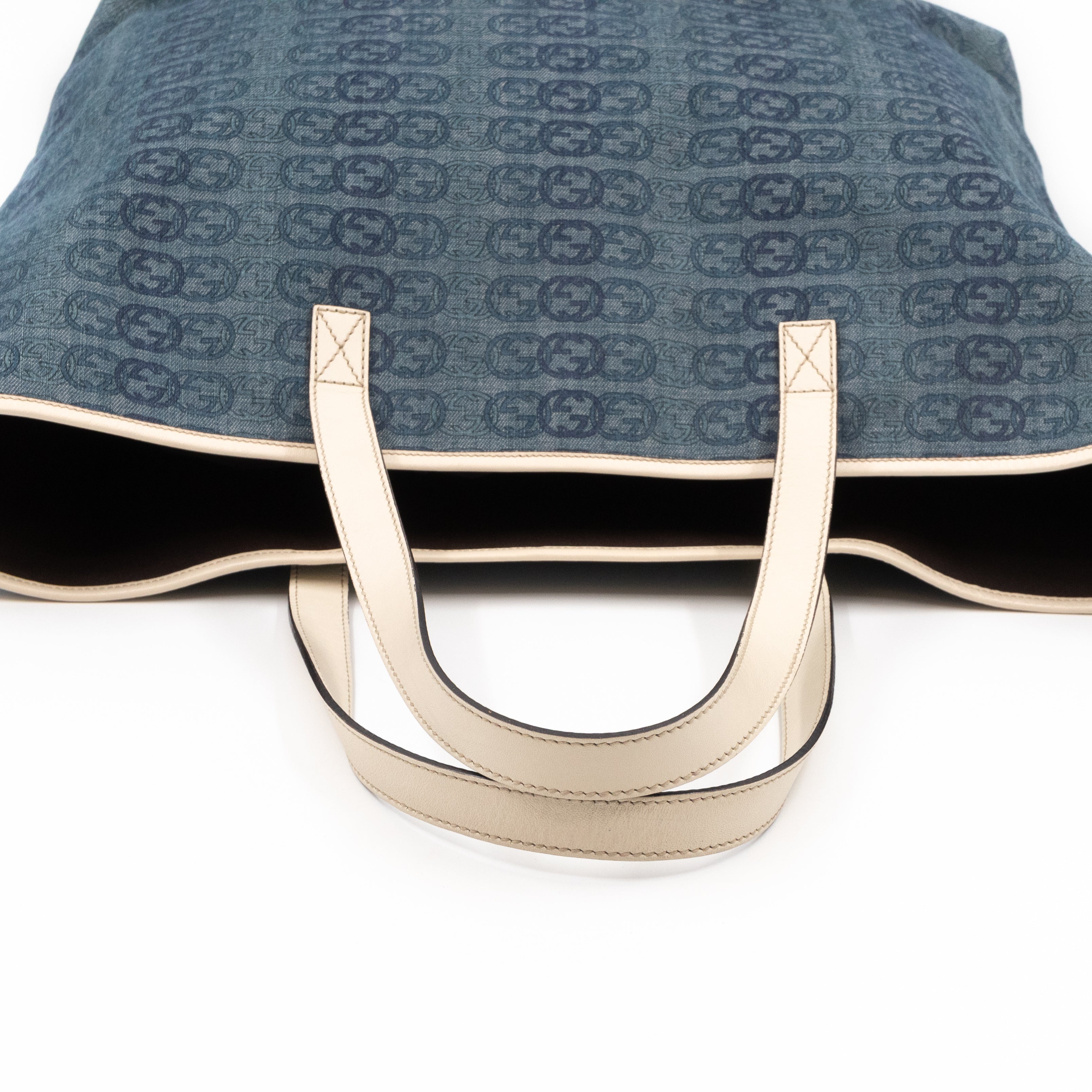 Shopping Tote Interlocking GG Denim Canvas