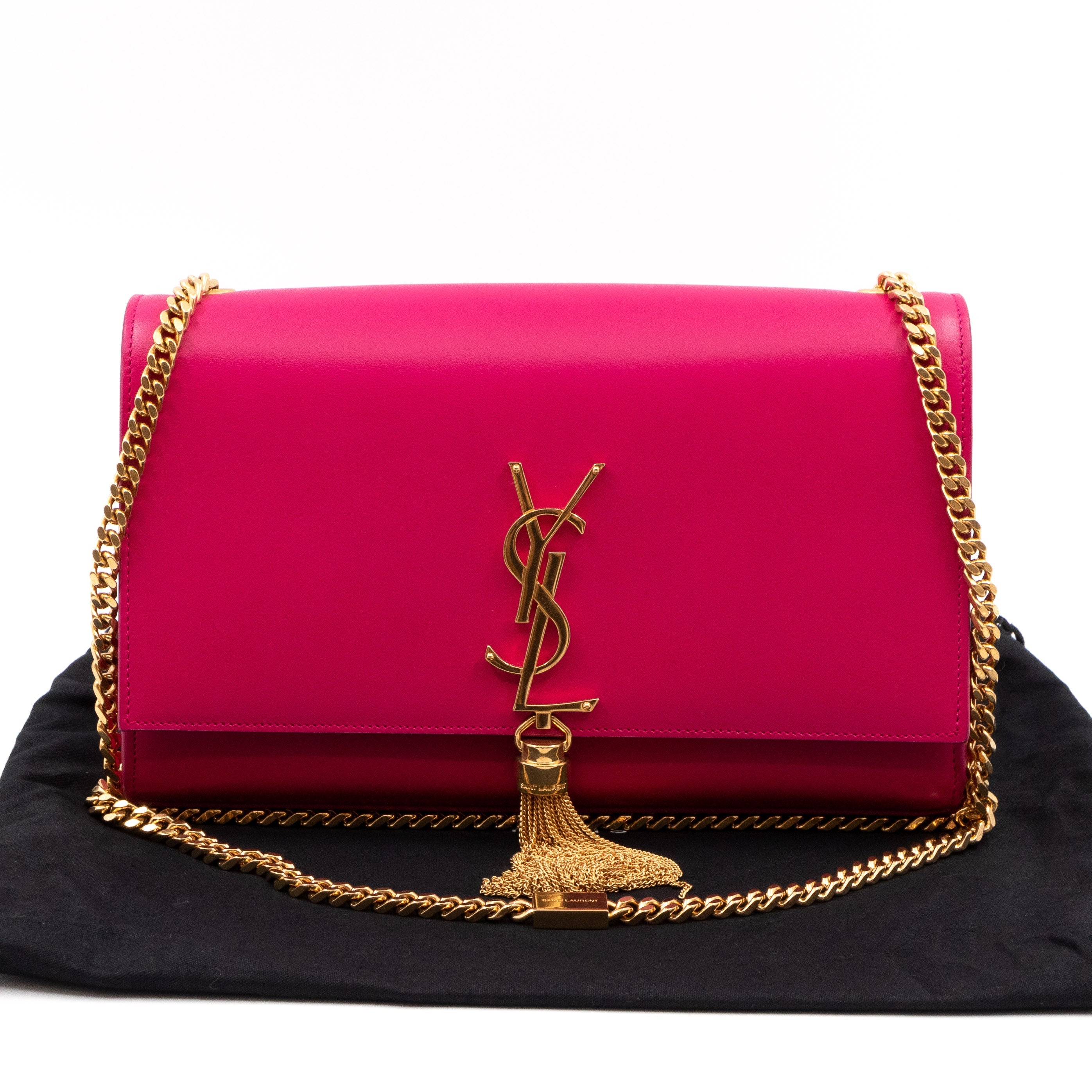 Saint Laurent YSL Kate Medium Tassel Pink Leather – Queen Station