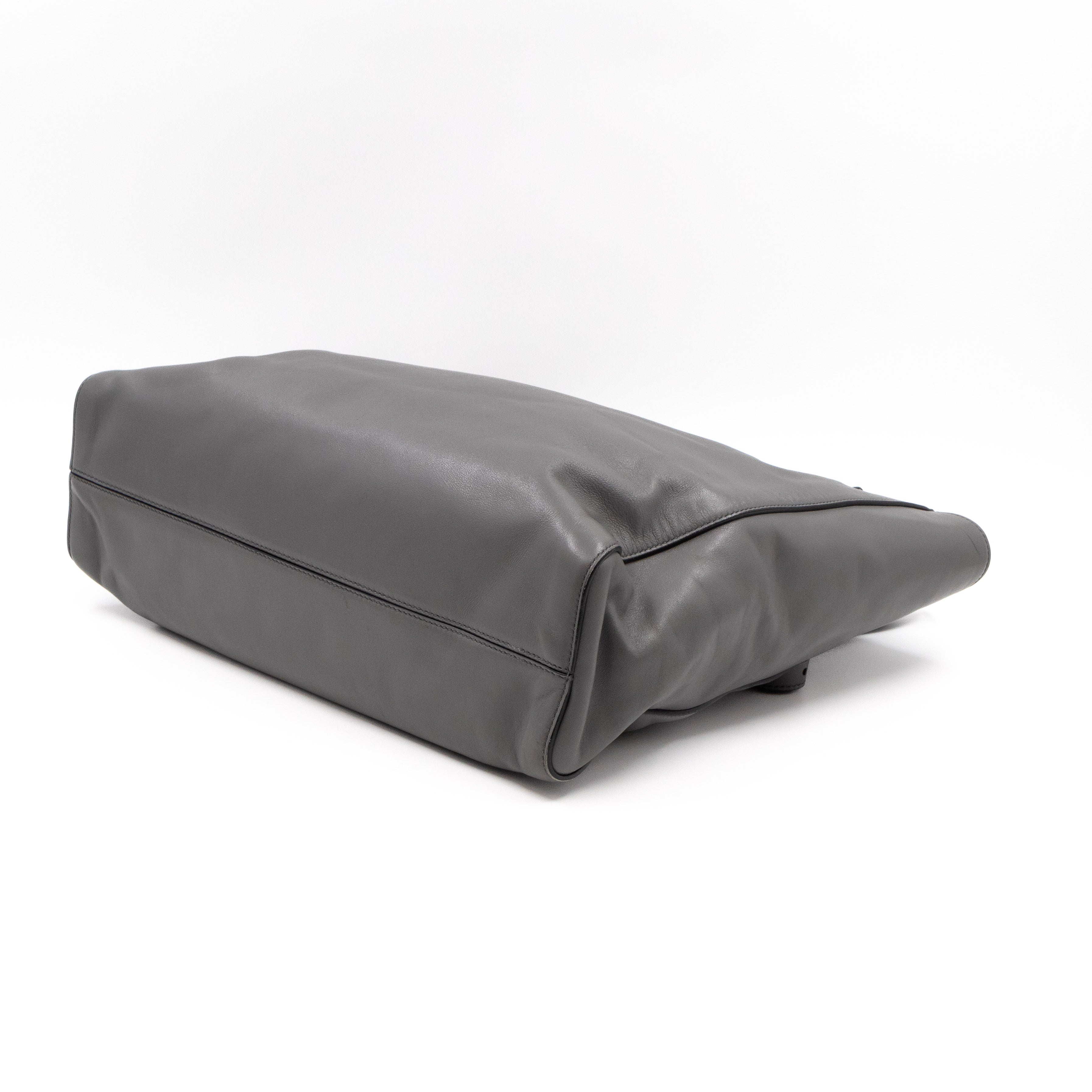 Shopping Tote Grey Soft Calfskin