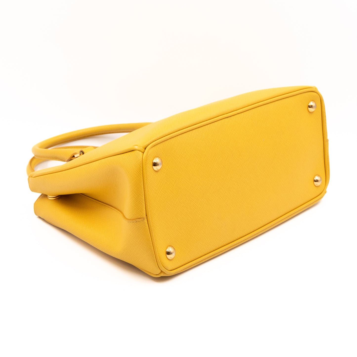 Galleria Medium Double Zip Yellow Saffiano