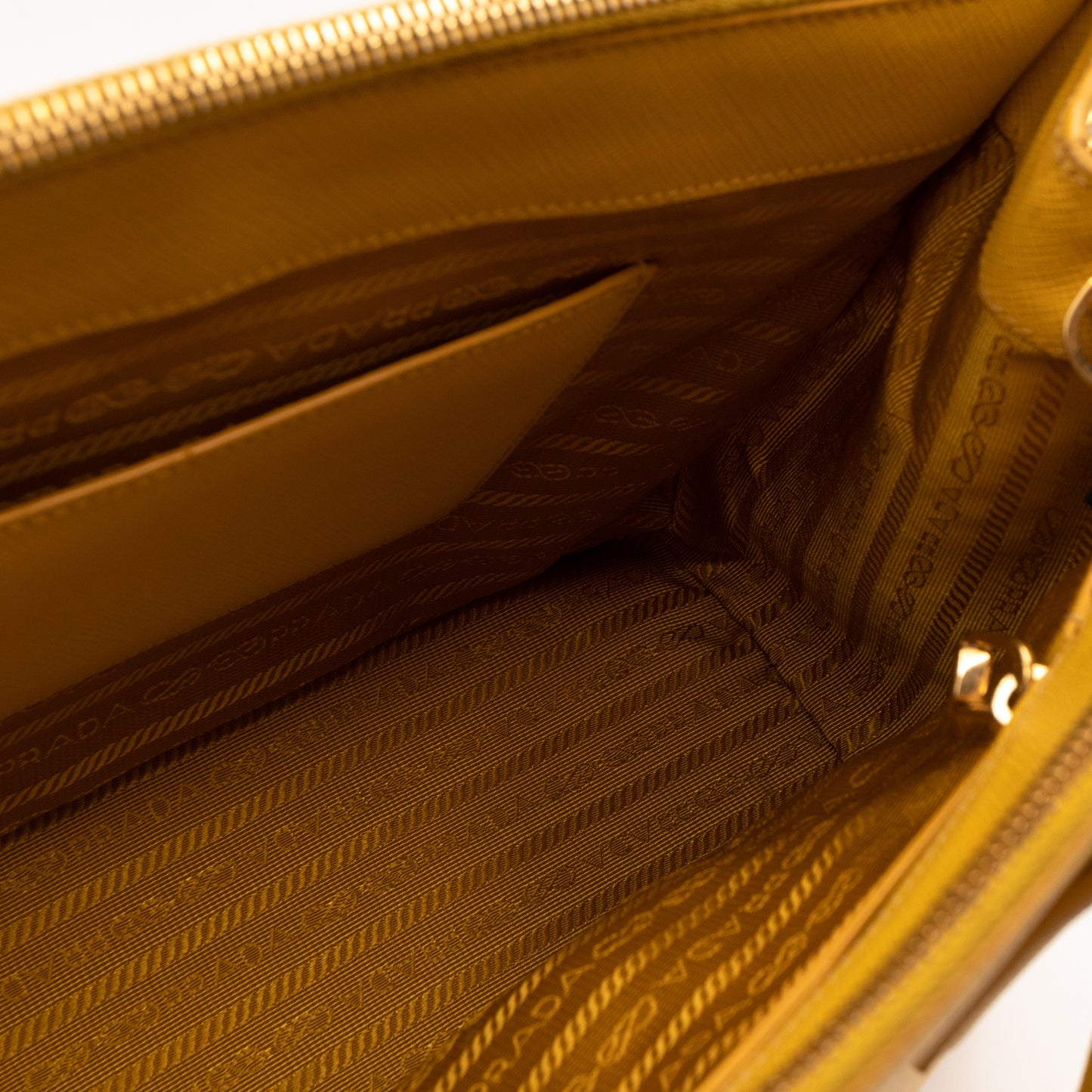 Galleria Medium Double Zip Yellow Saffiano